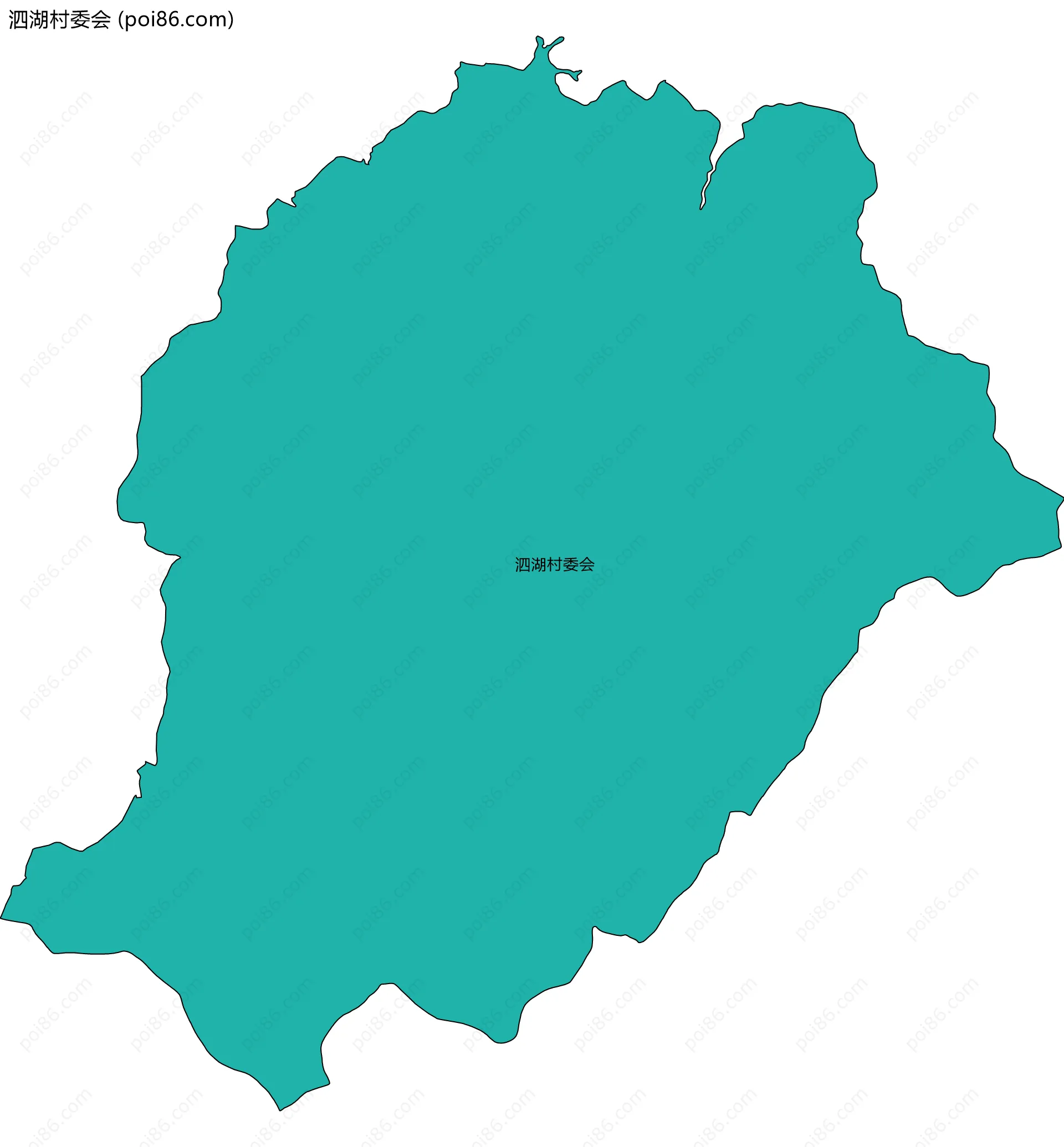 泗湖村委会边界地图