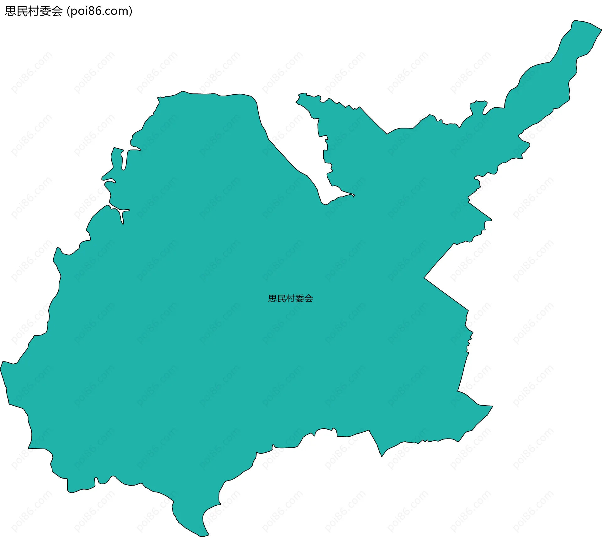 思民村委会边界地图