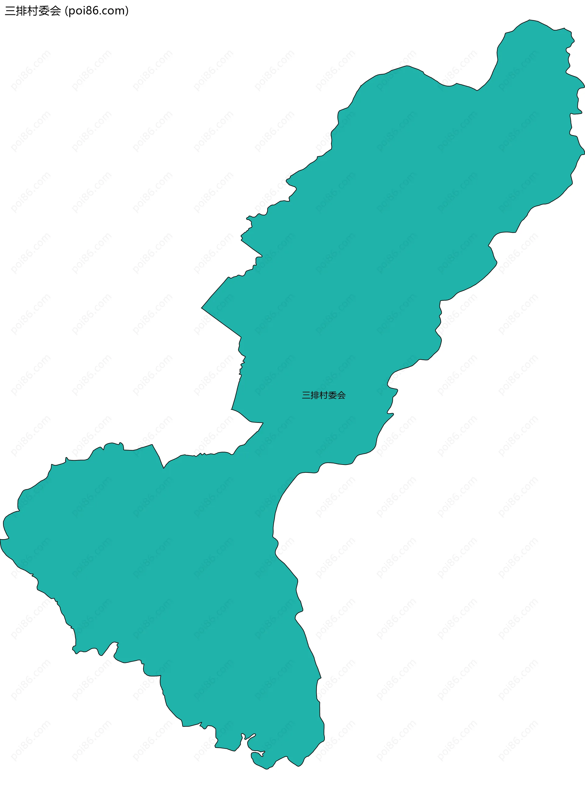 三排村委会边界地图