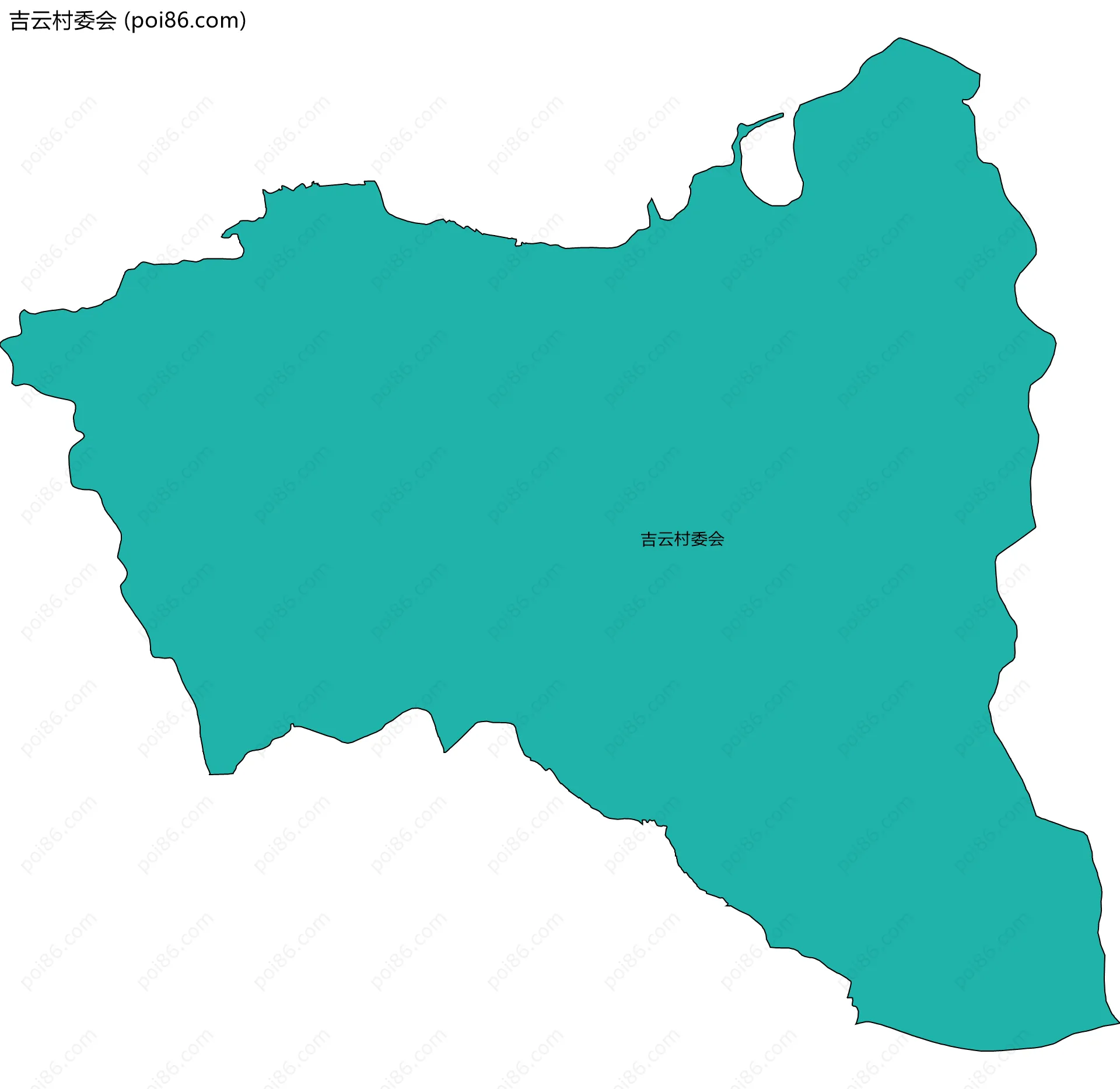 吉云村委会边界地图