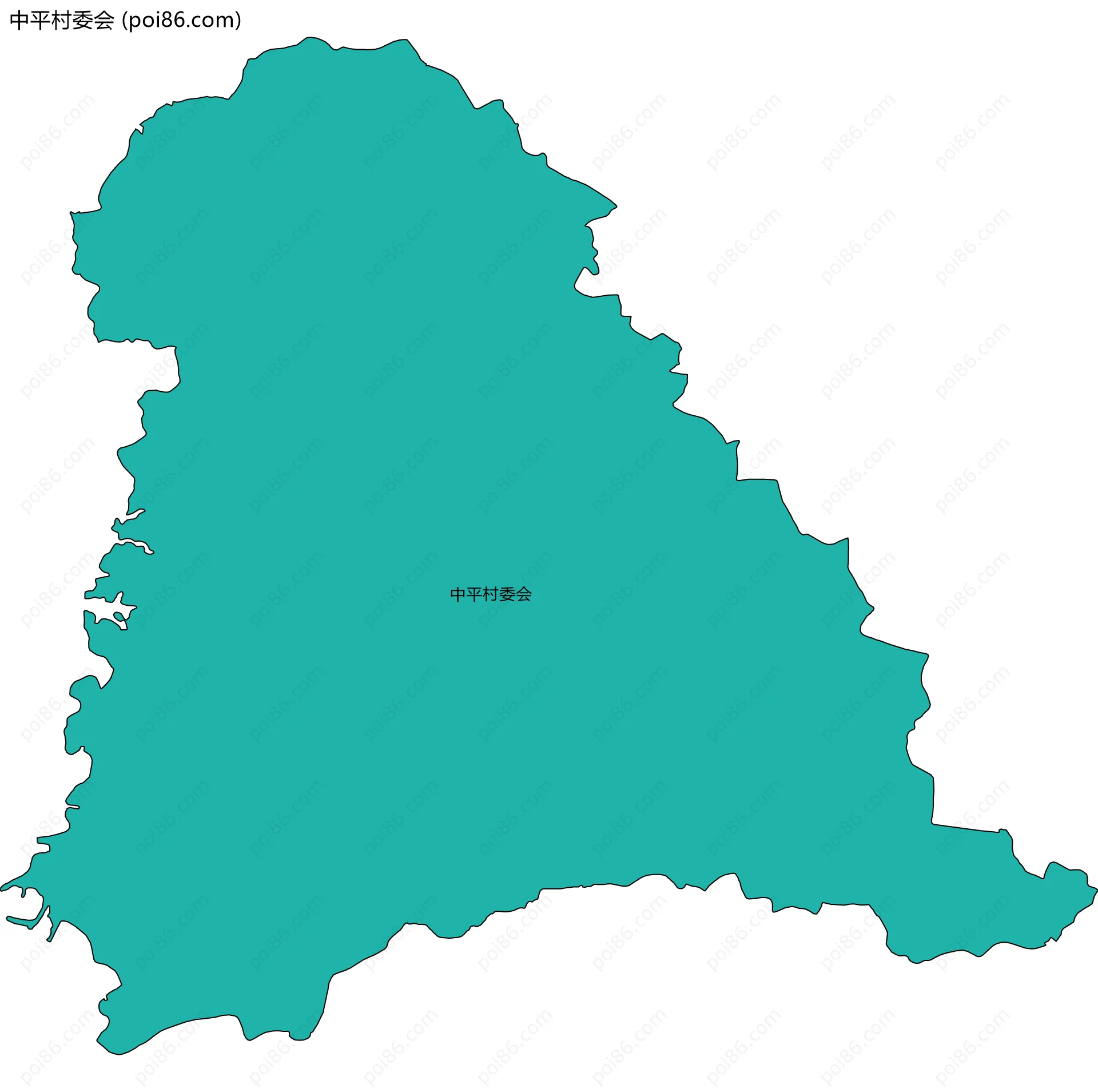中平村委会边界地图