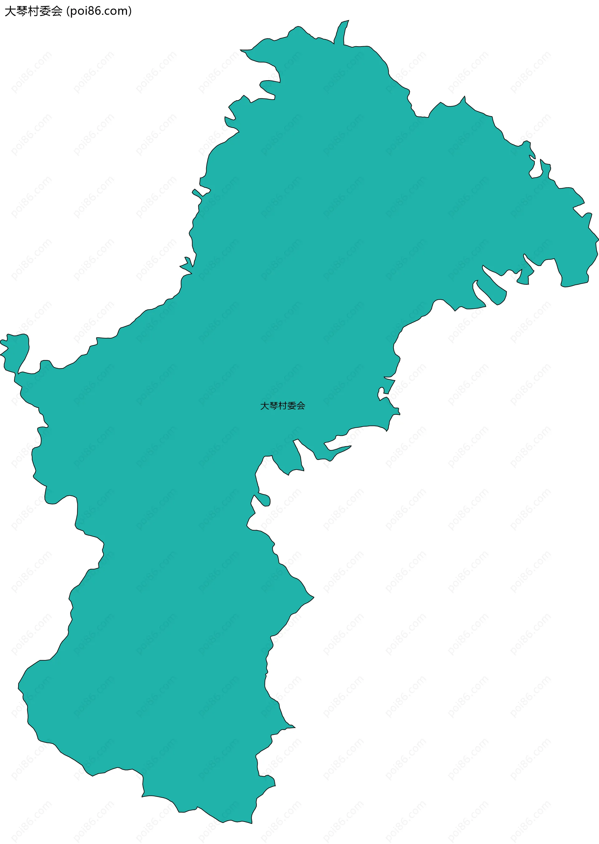 大琴村委会边界地图