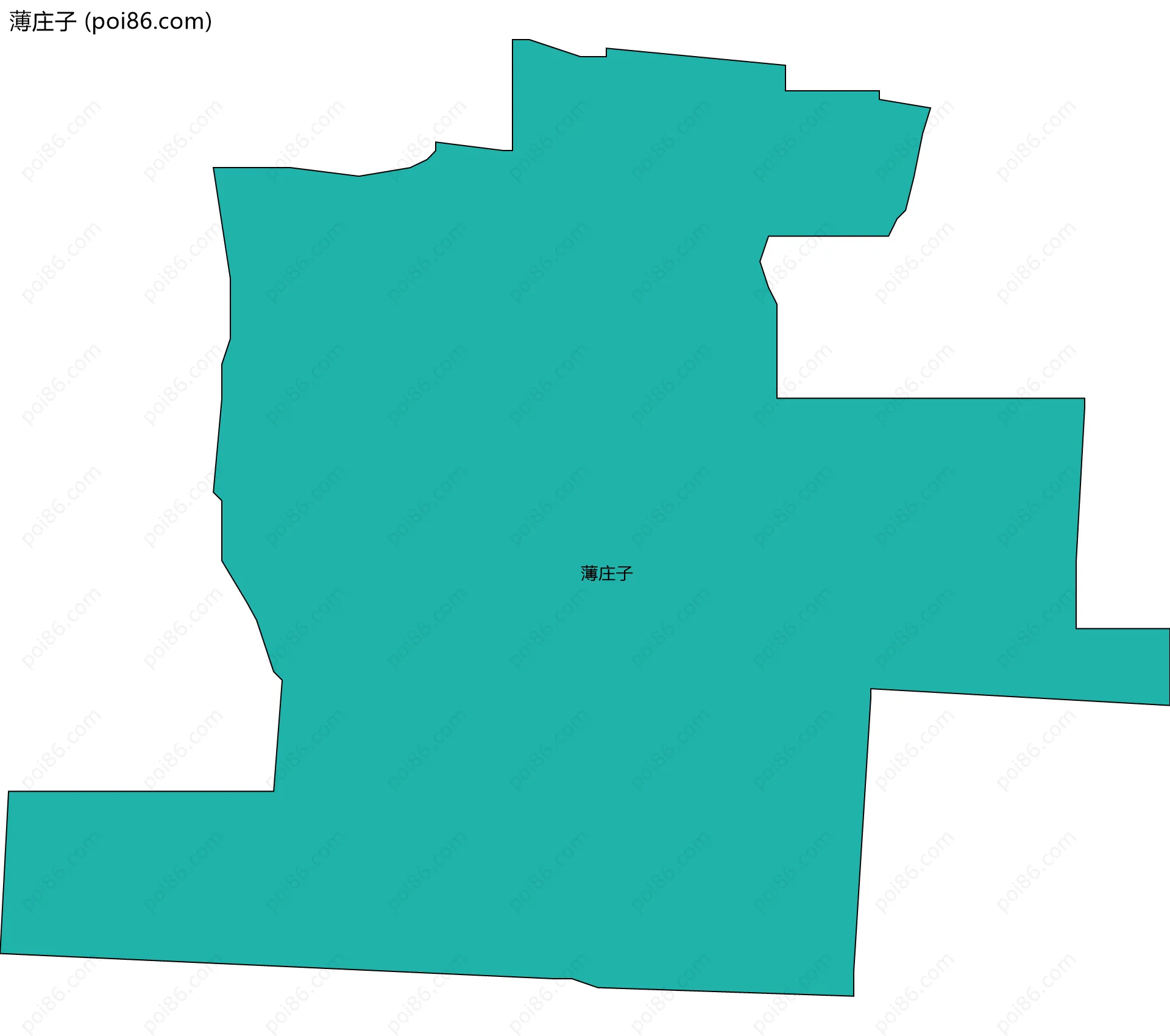 薄庄子边界地图