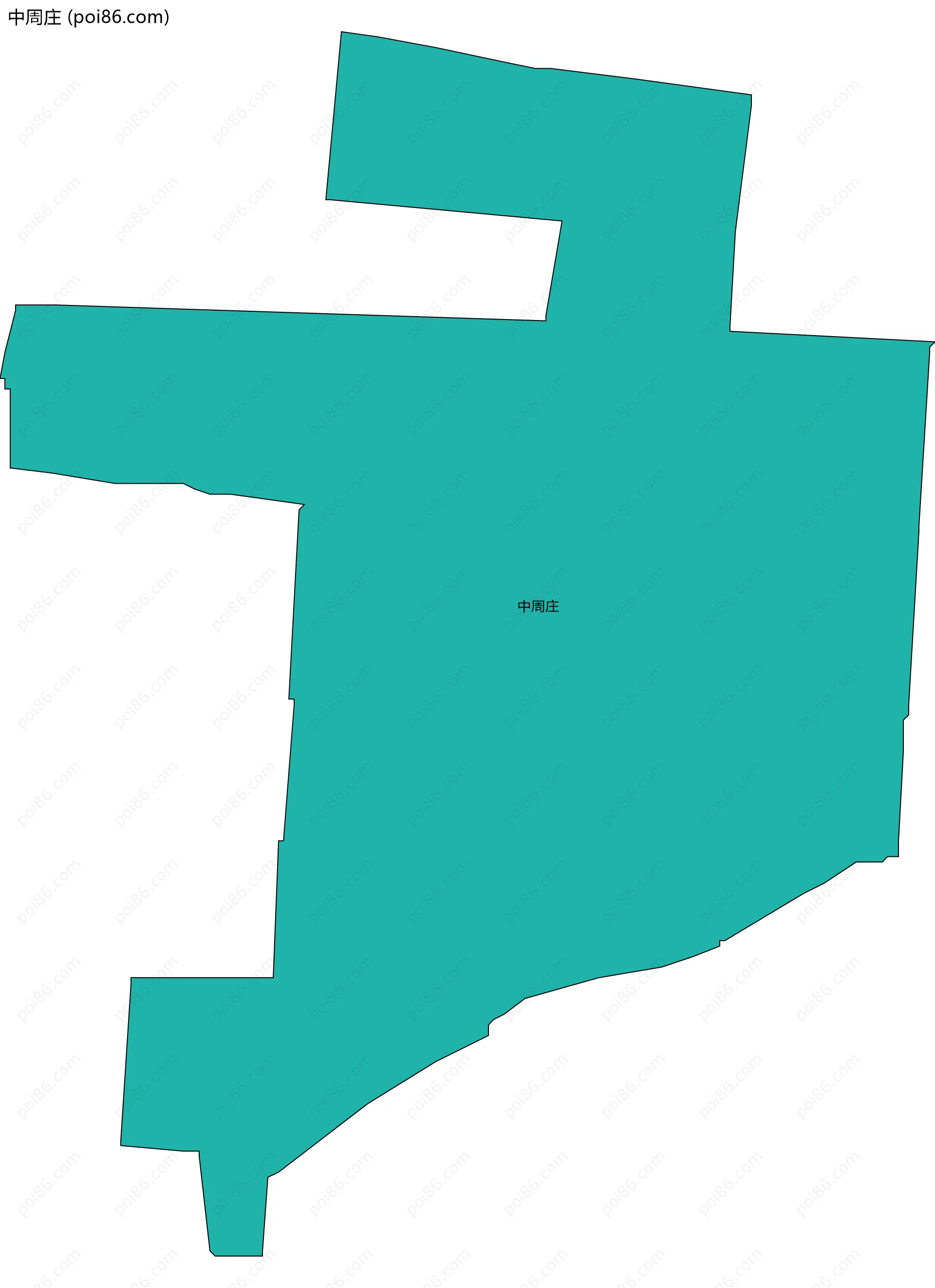 中周庄边界地图