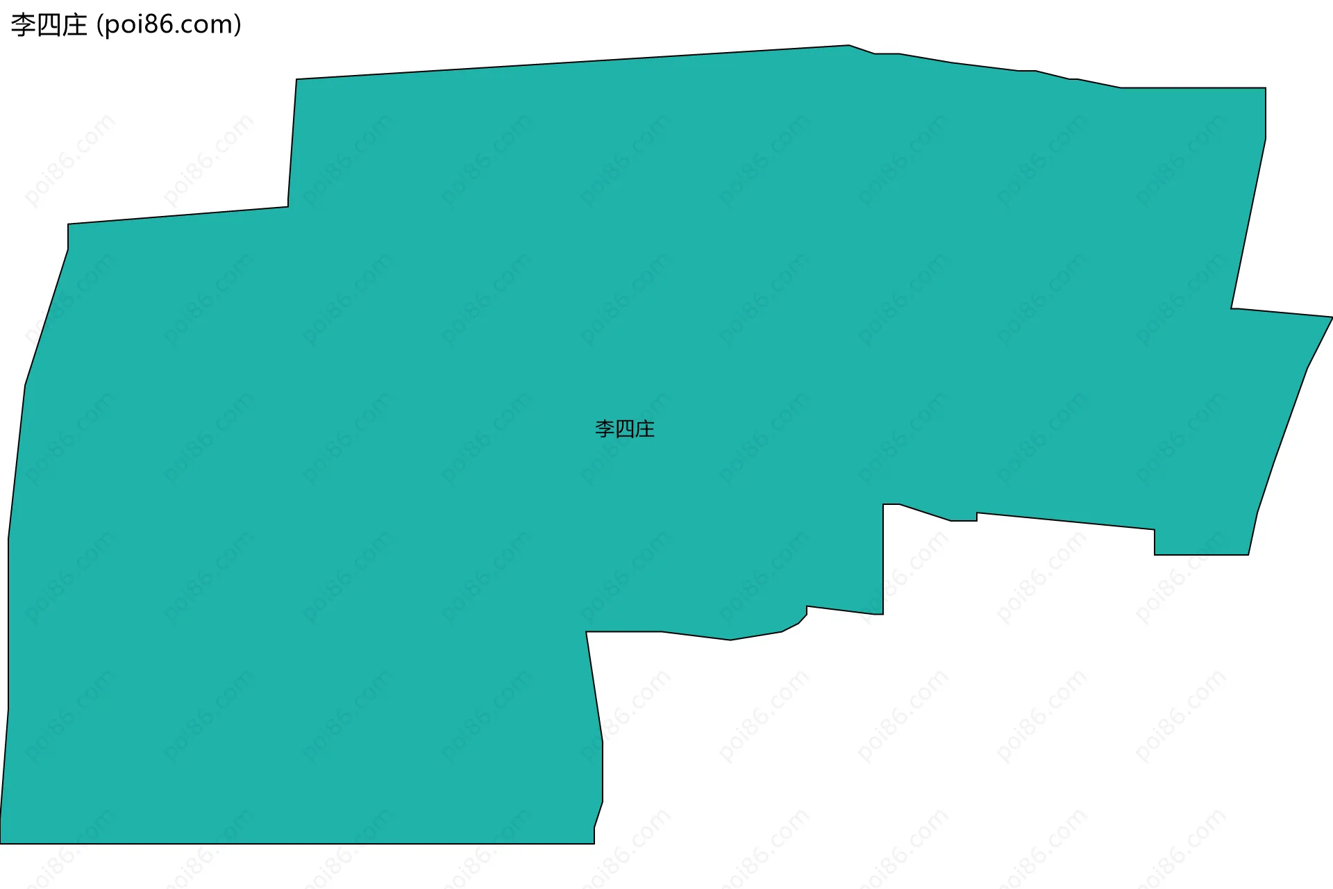 李四庄边界地图
