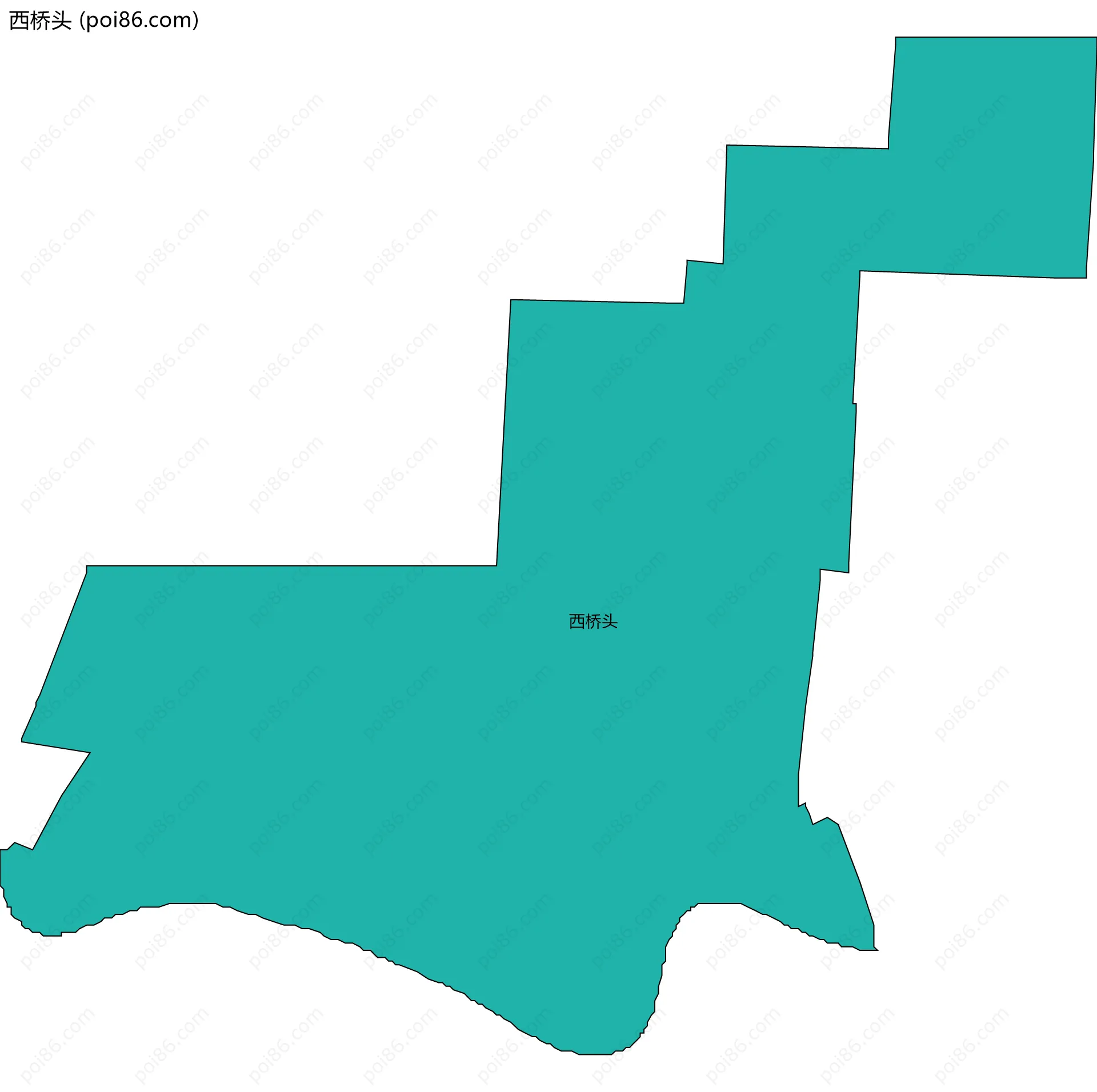 西桥头边界地图