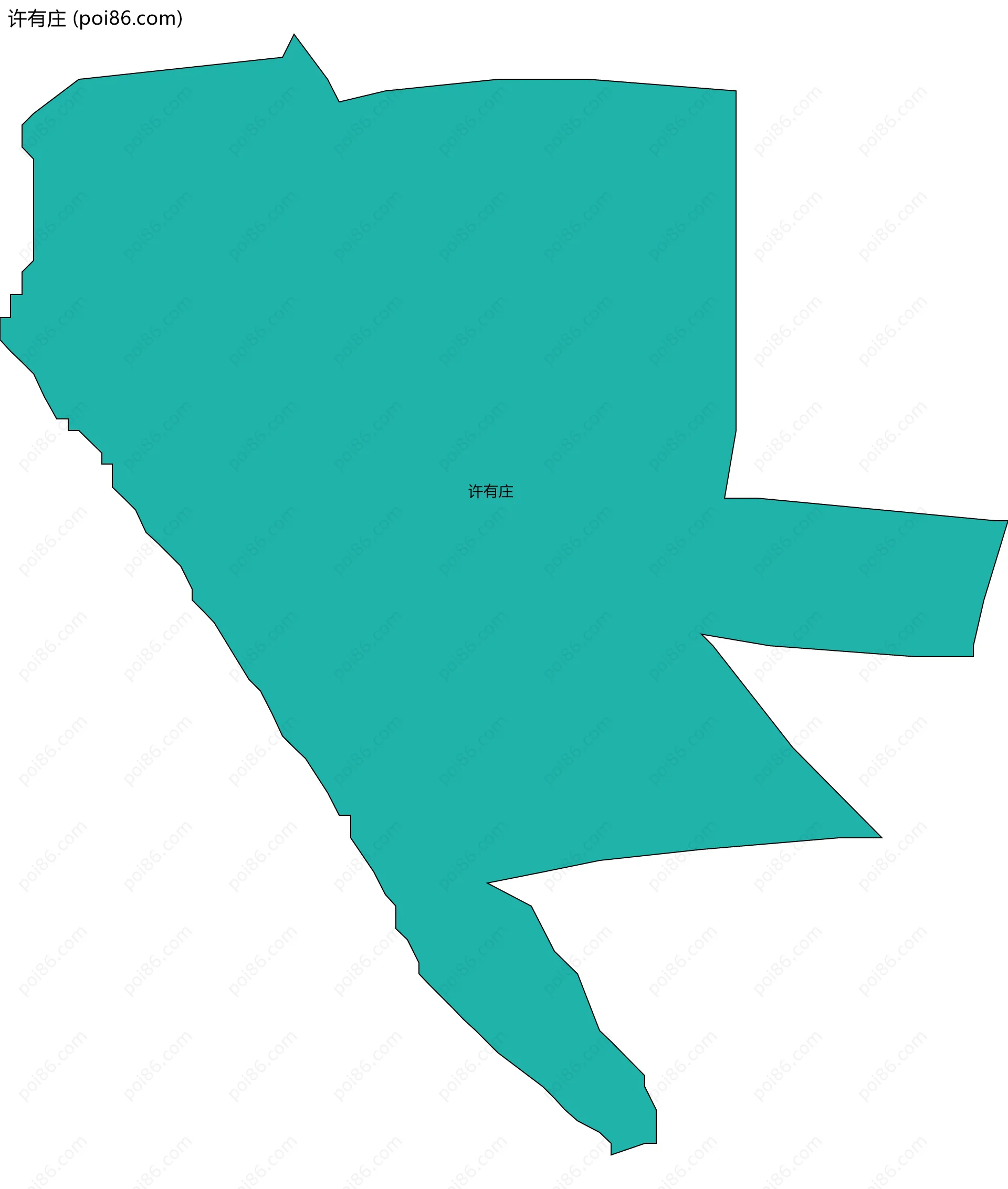 许有庄边界地图