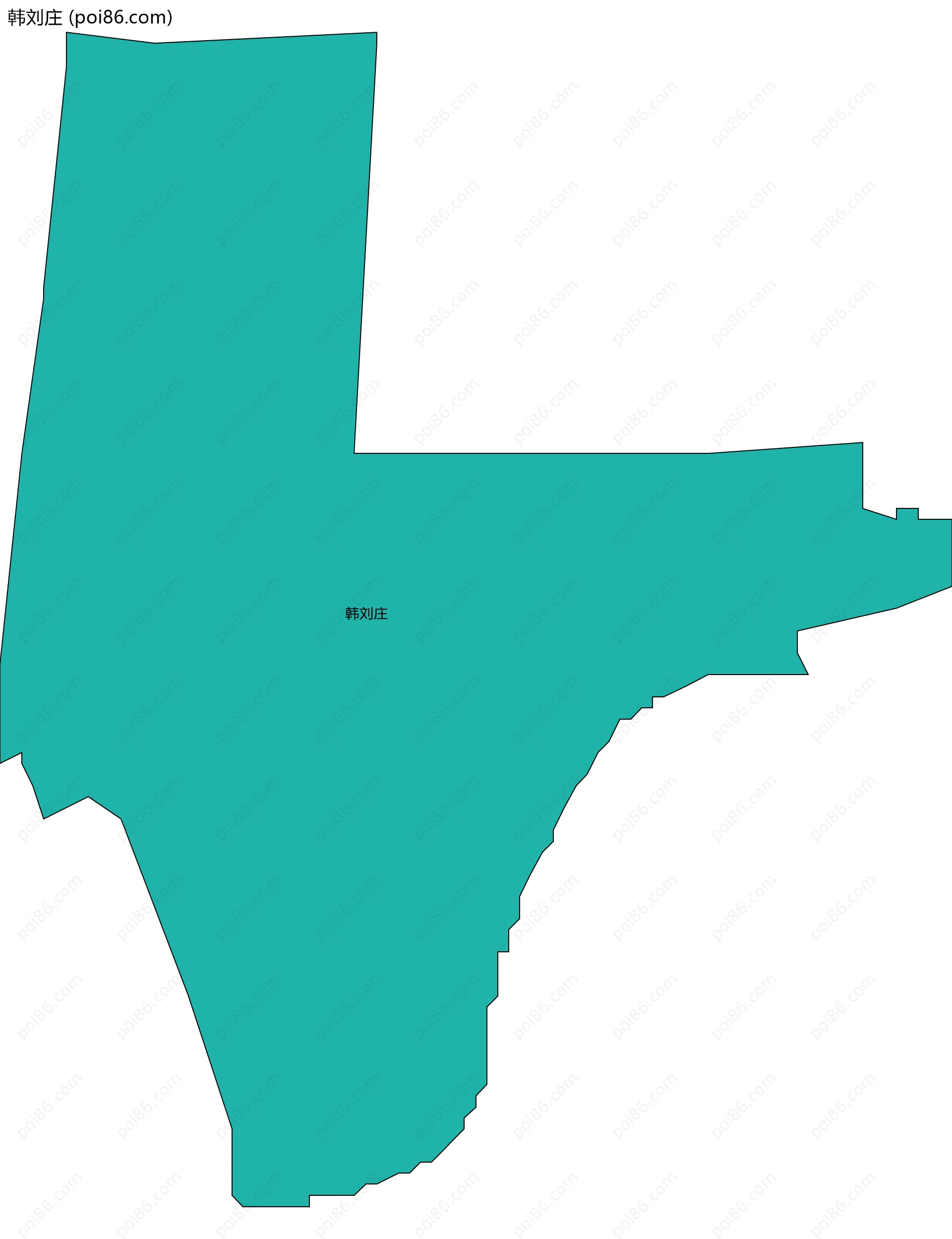 韩刘庄边界地图