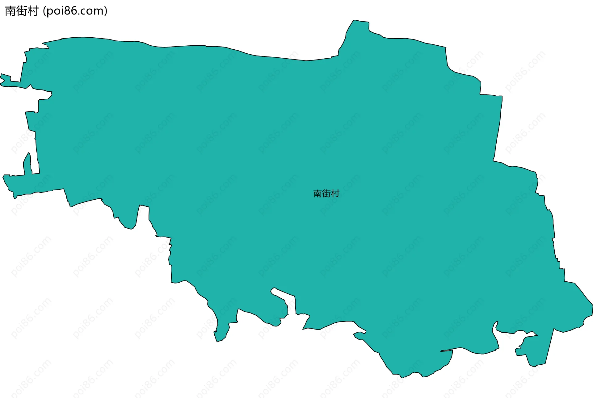 南街村边界地图