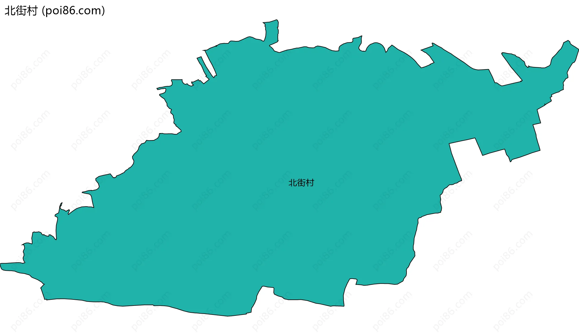 北街村边界地图