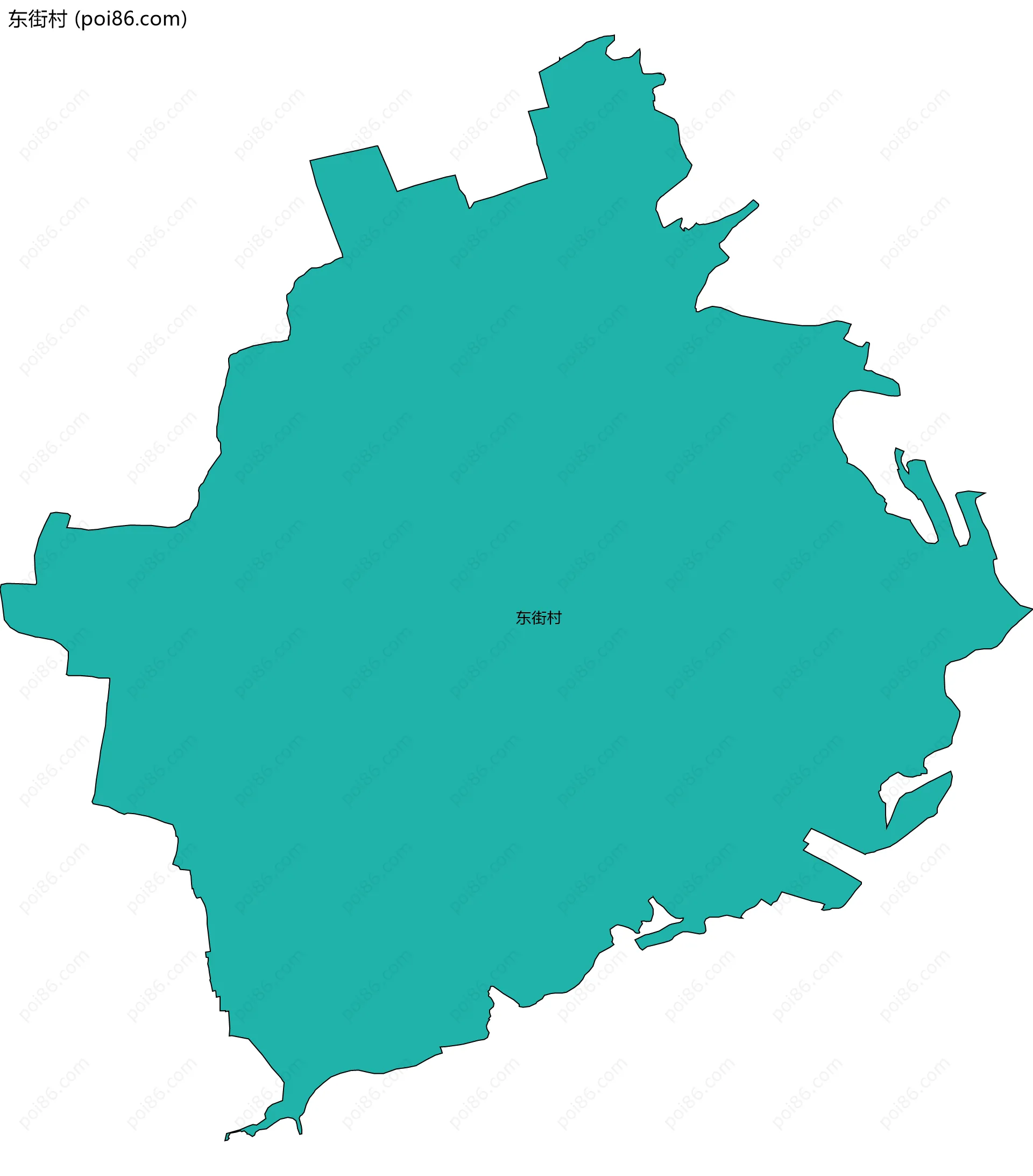 东街村边界地图