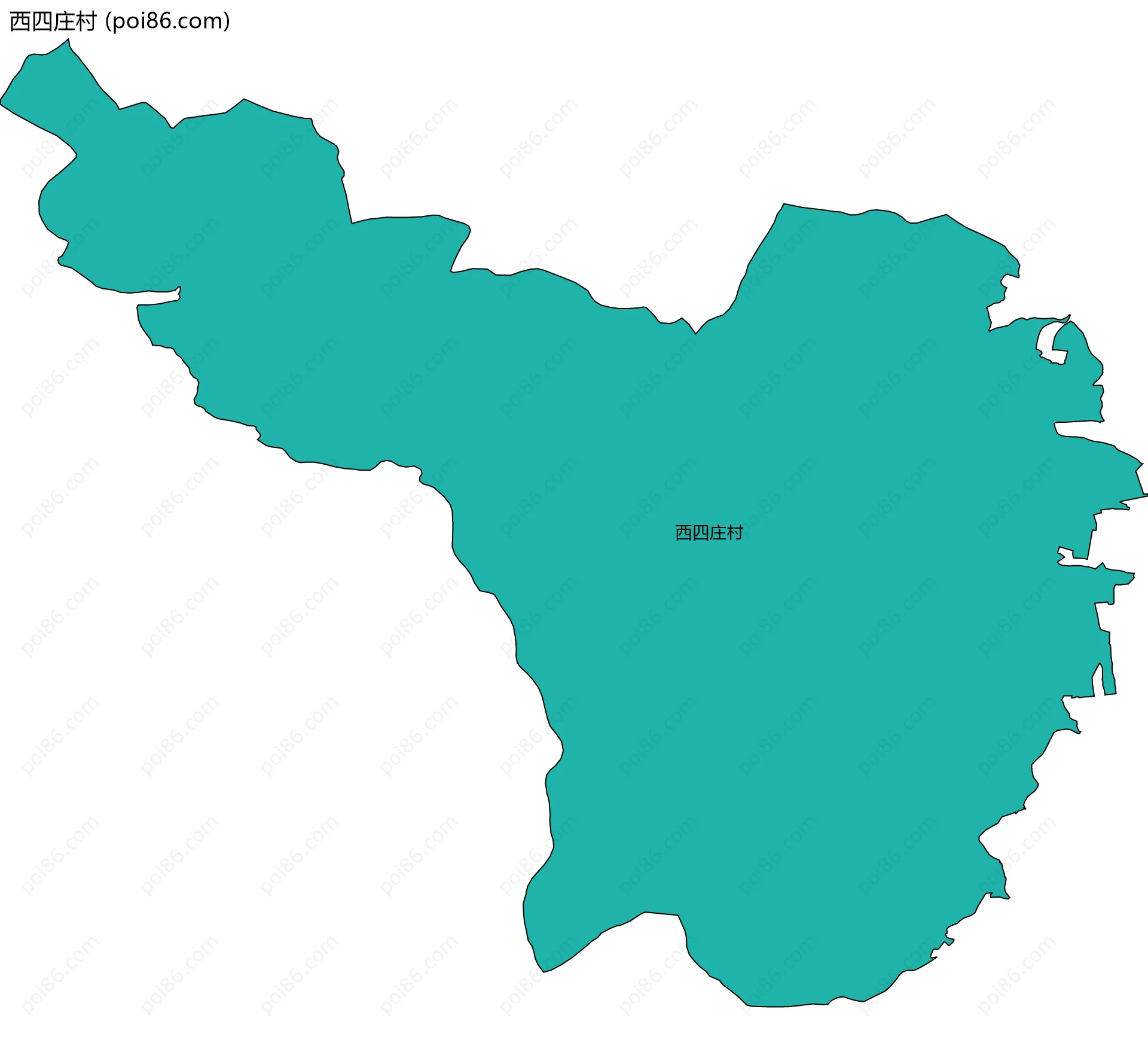 西四庄村边界地图