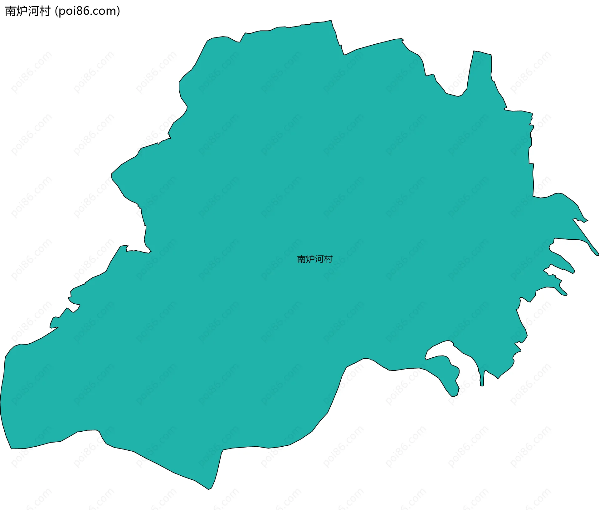 南炉河村边界地图