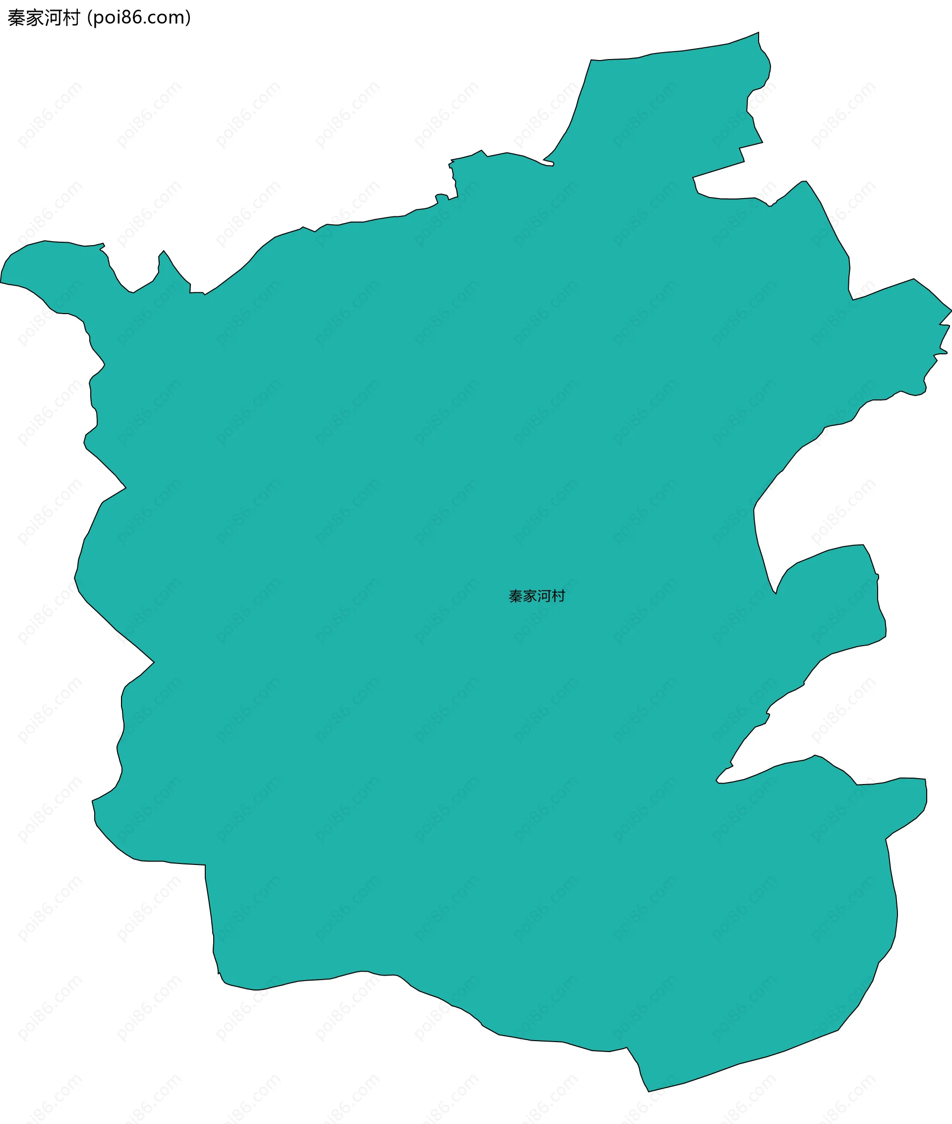 秦家河村边界地图