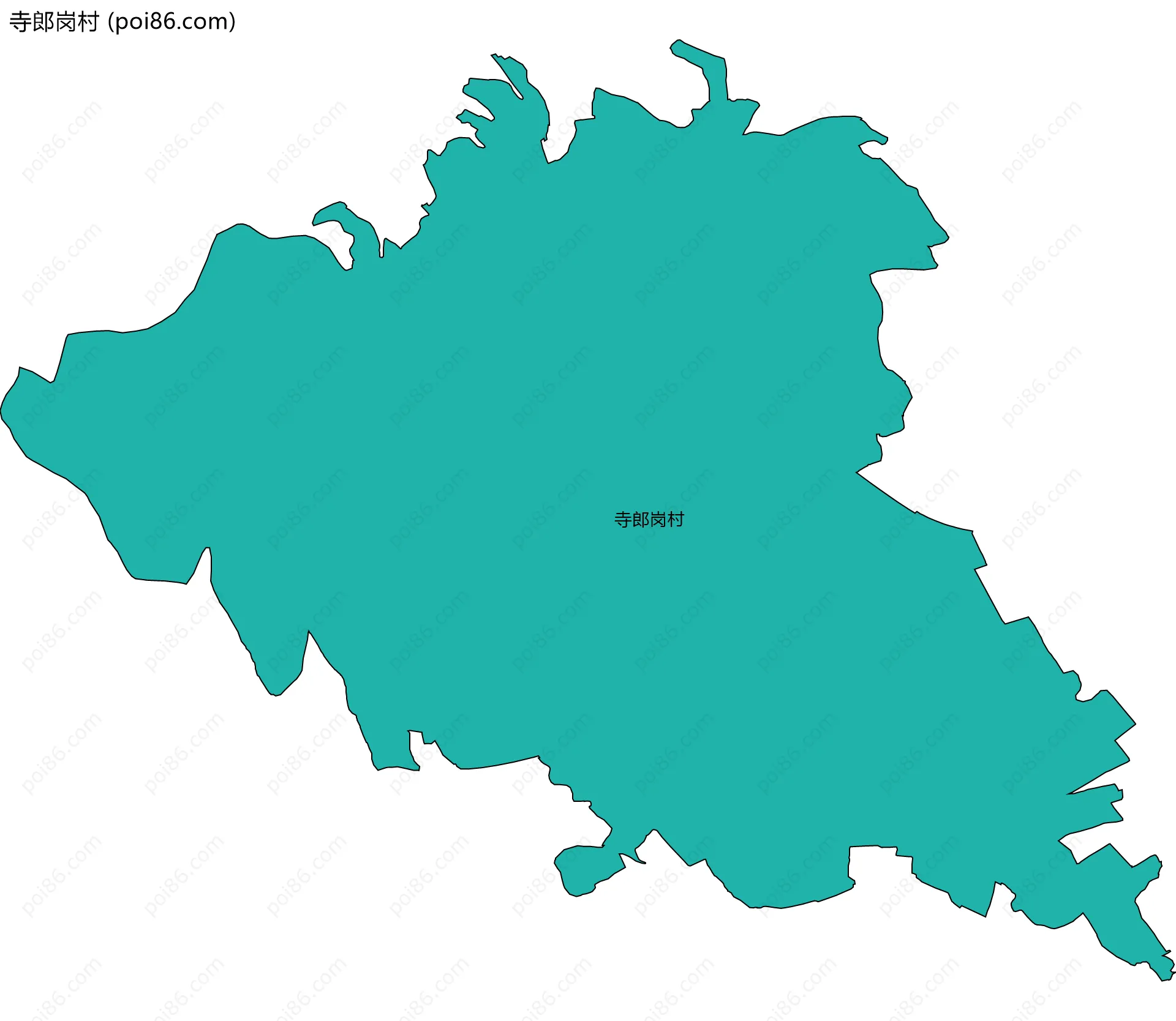 寺郎岗村边界地图