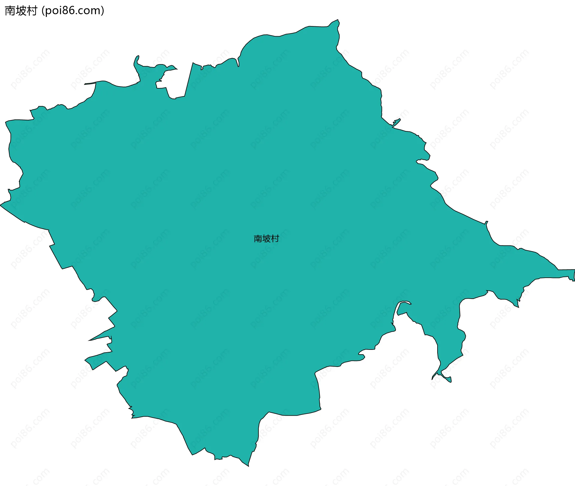 南坡村边界地图