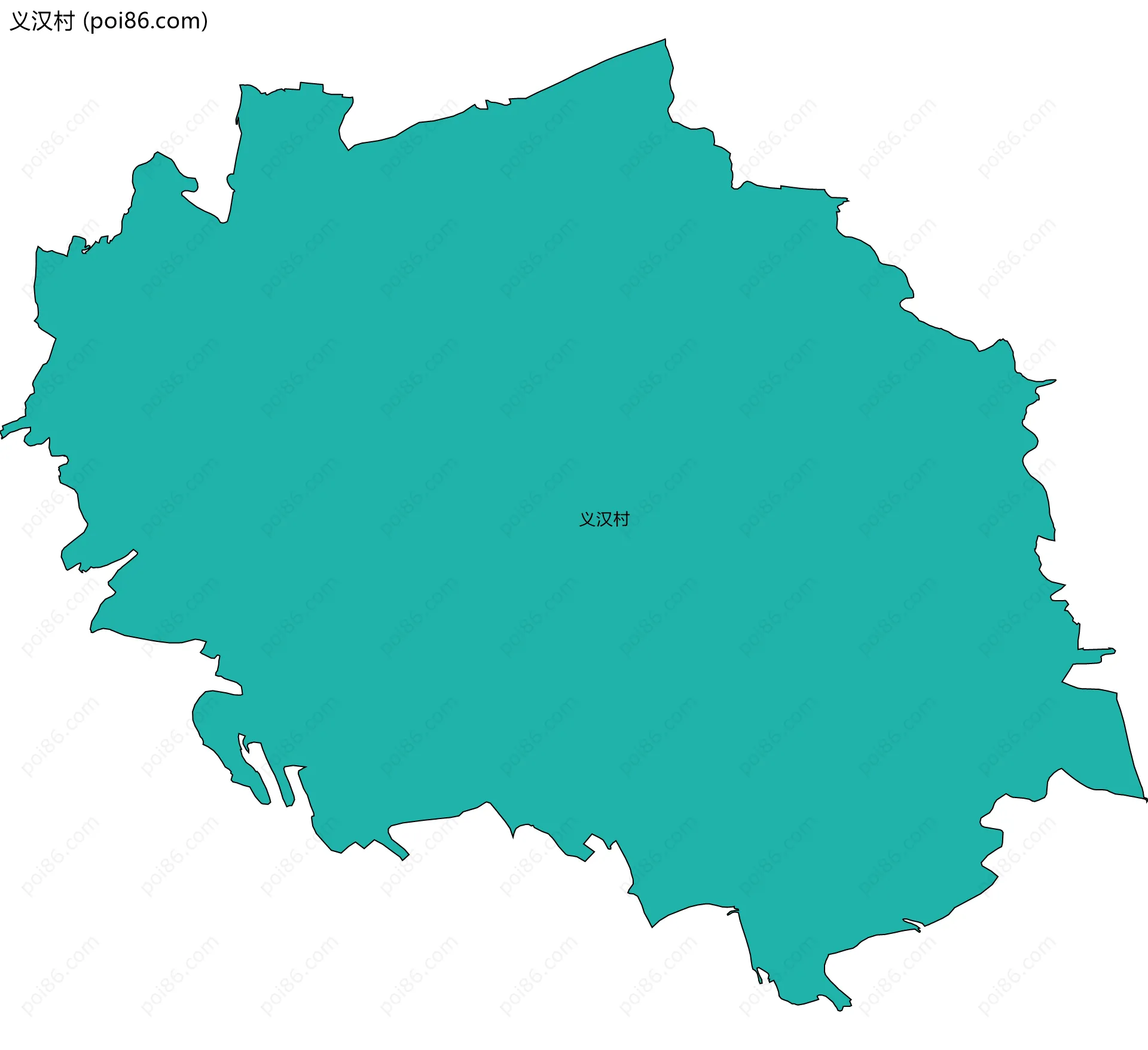 义汉村边界地图