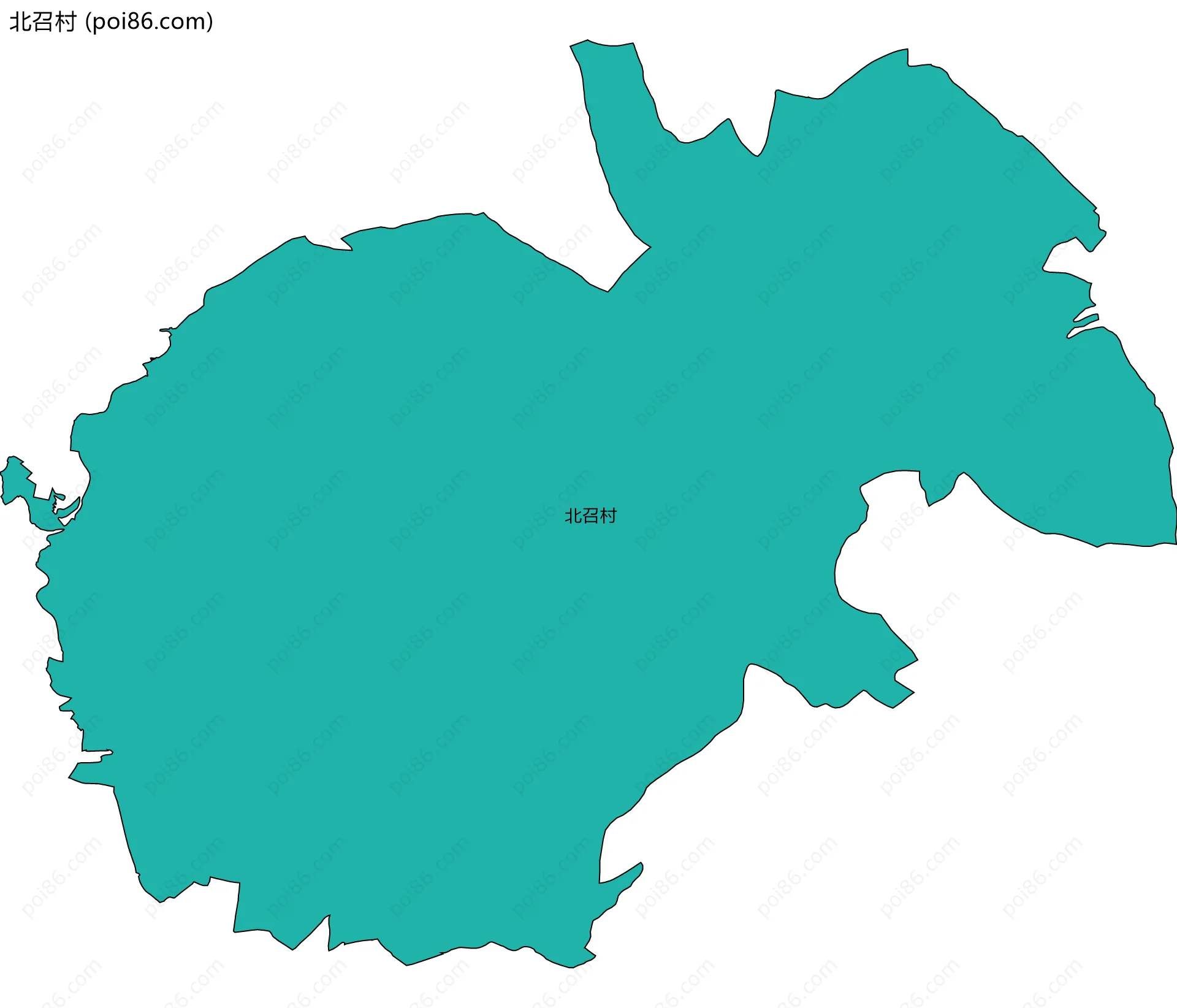 北召村边界地图