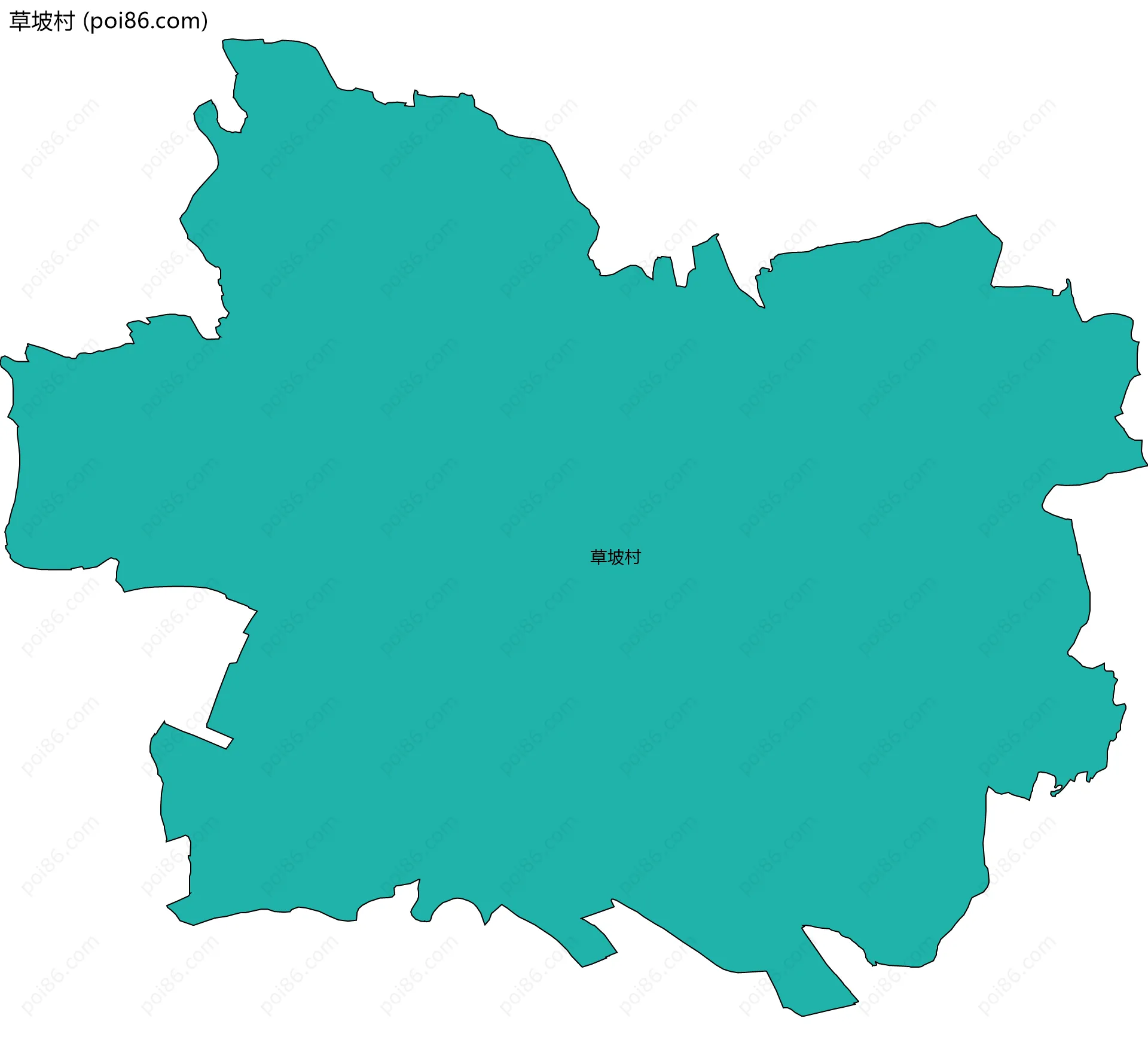 草坡村边界地图