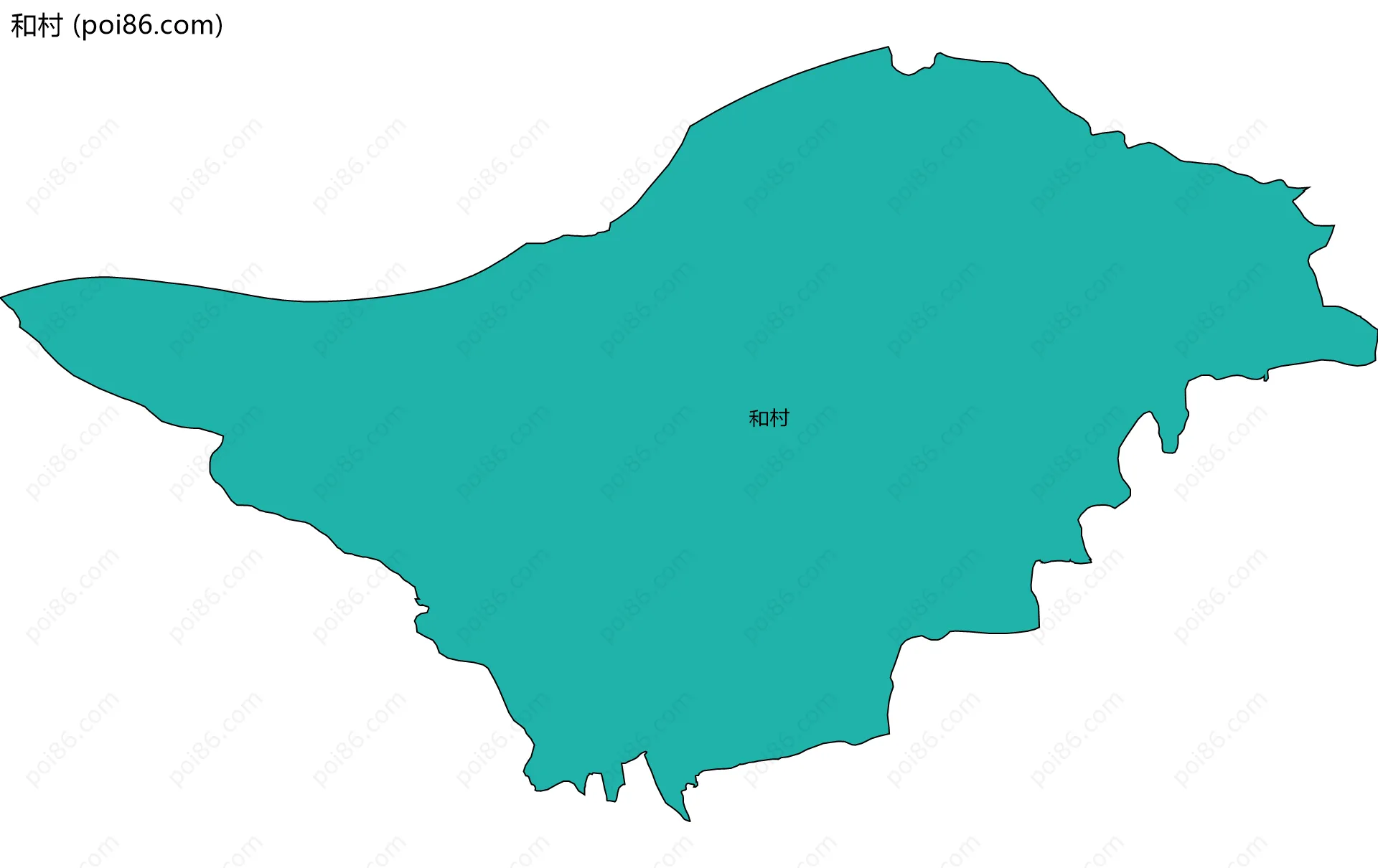 和村边界地图
