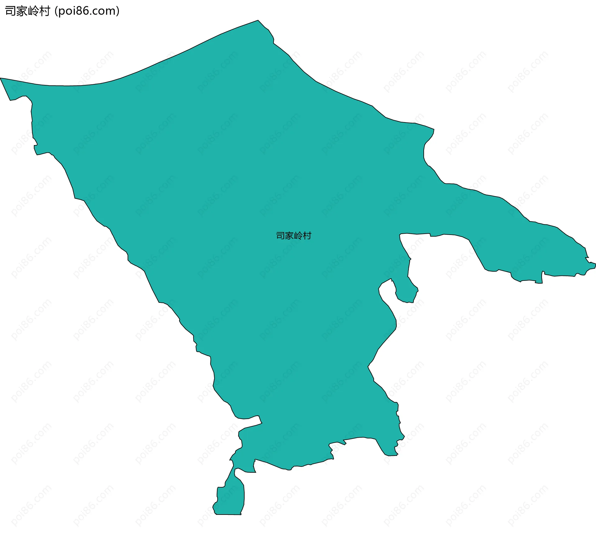 司家岭村边界地图