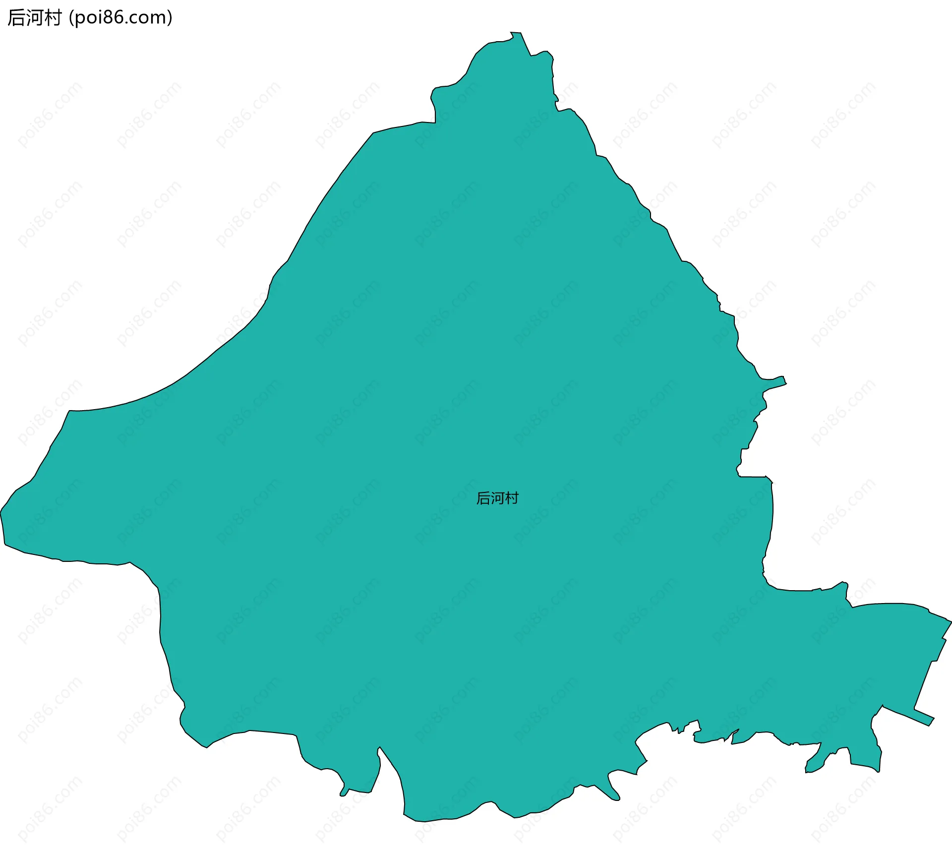 后河村边界地图