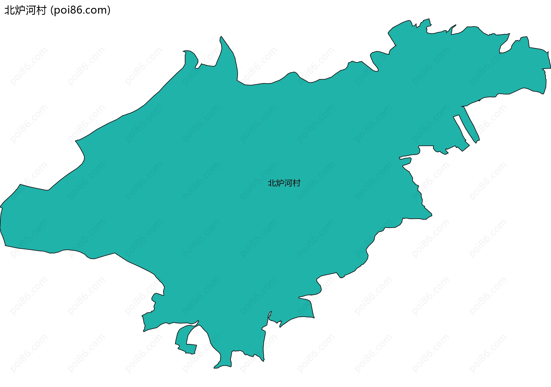 北炉河村边界地图
