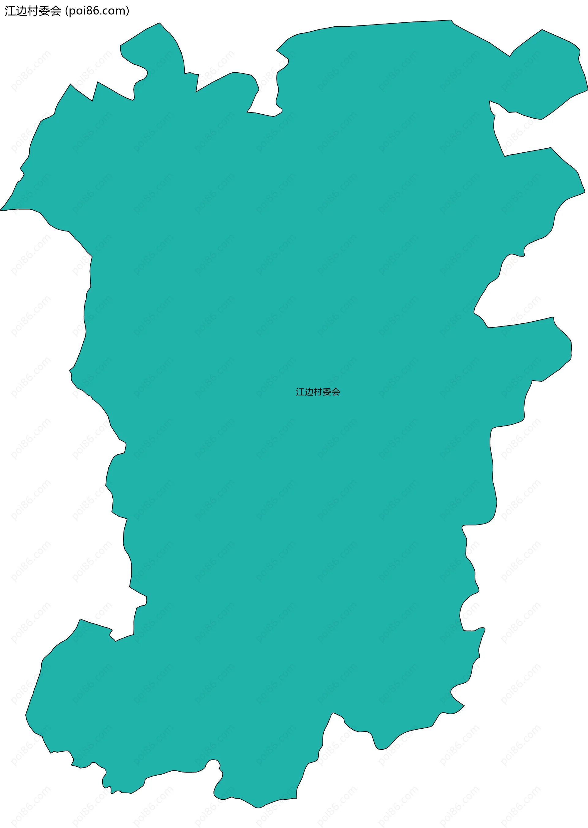 江边村委会边界地图