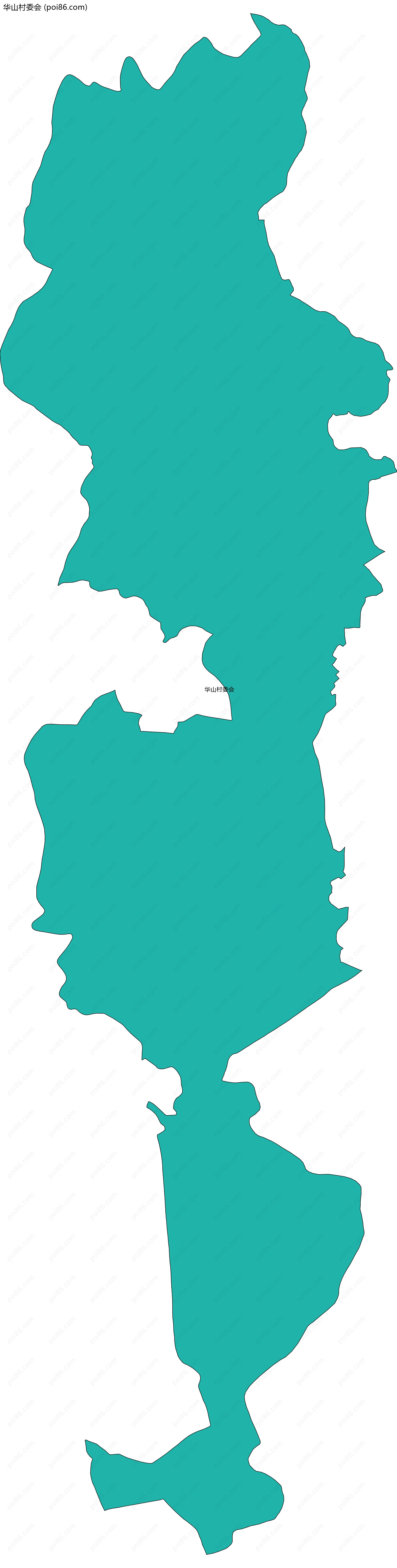 华山村委会边界地图