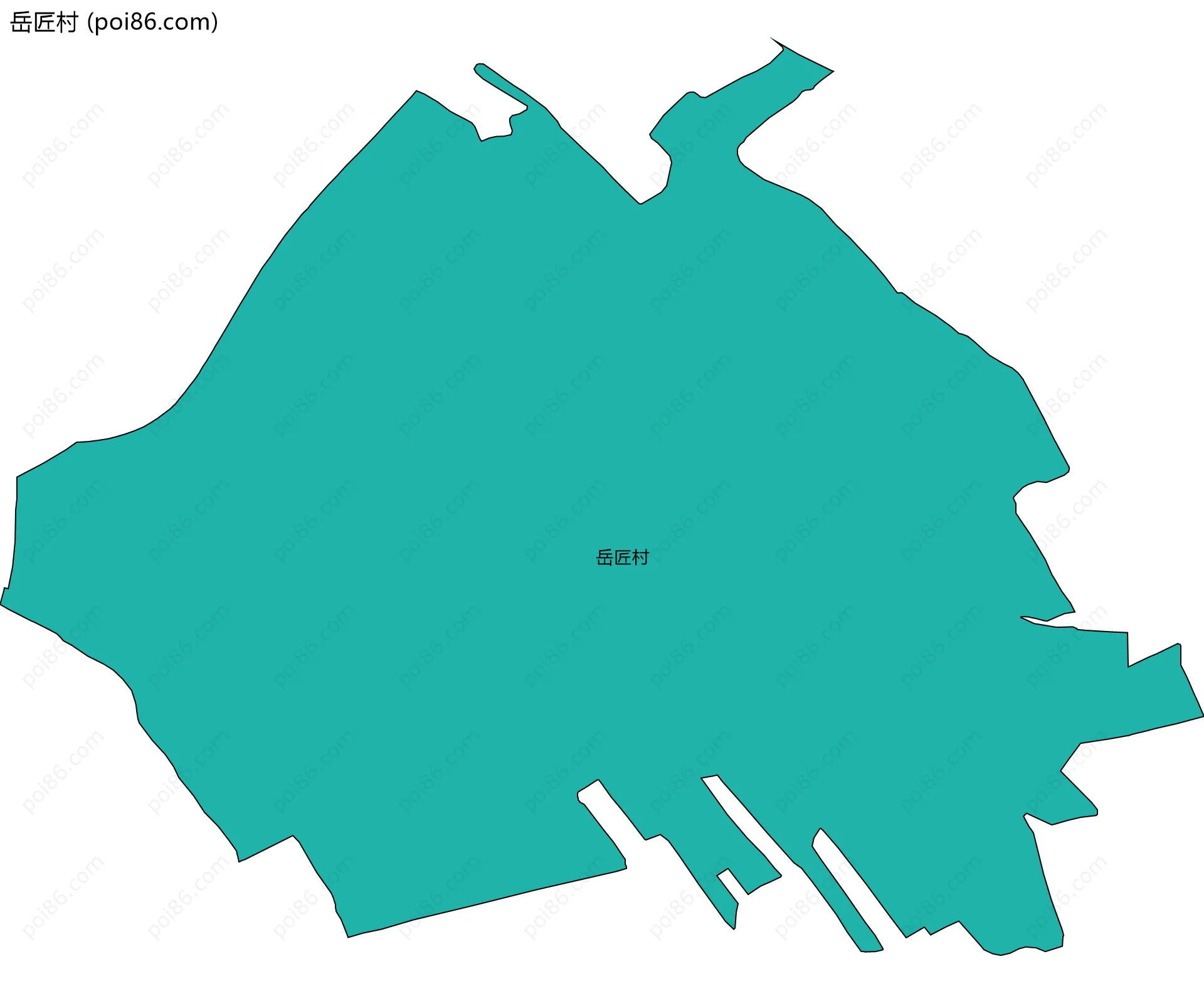 岳匠村边界地图