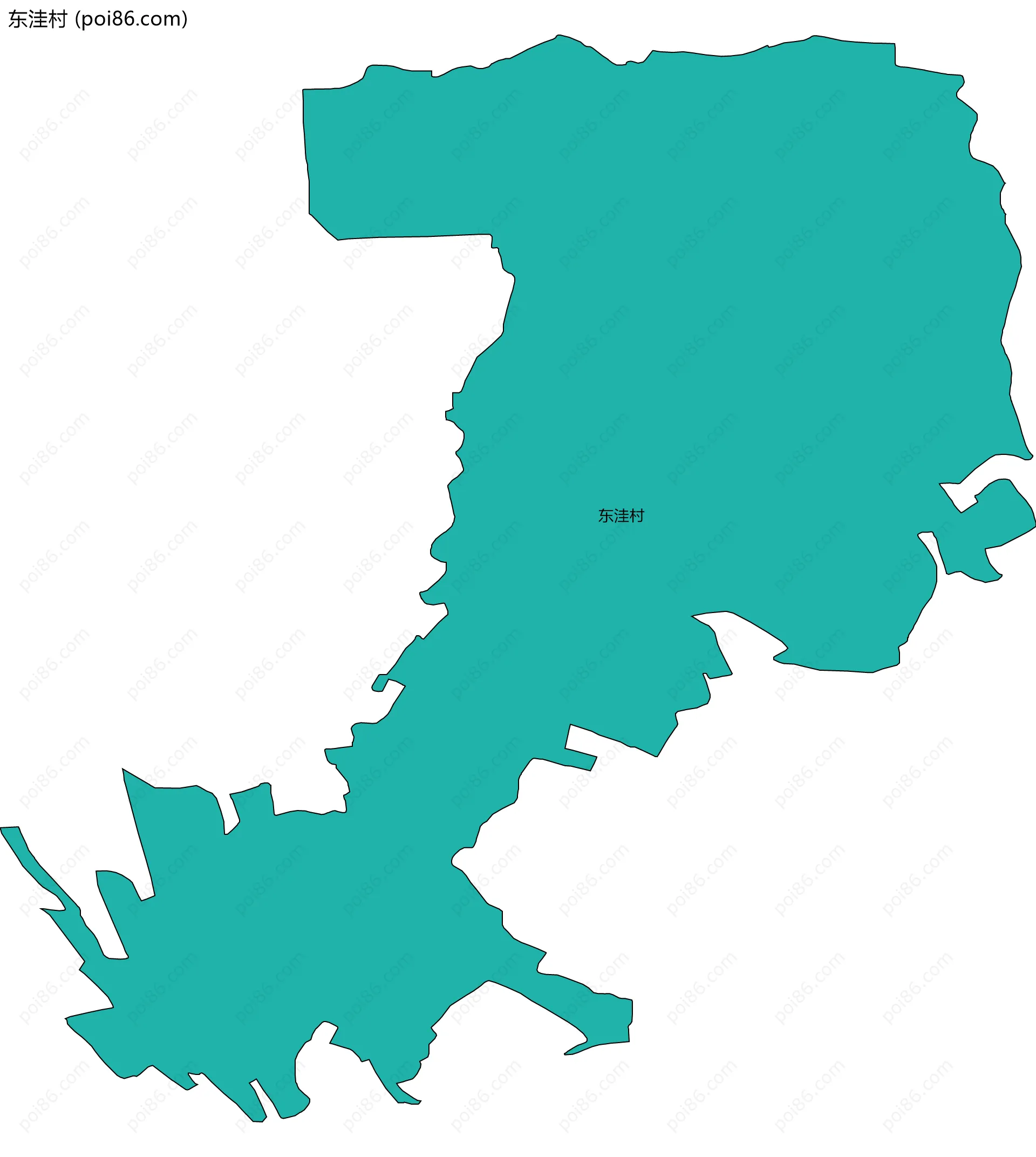 东洼村边界地图