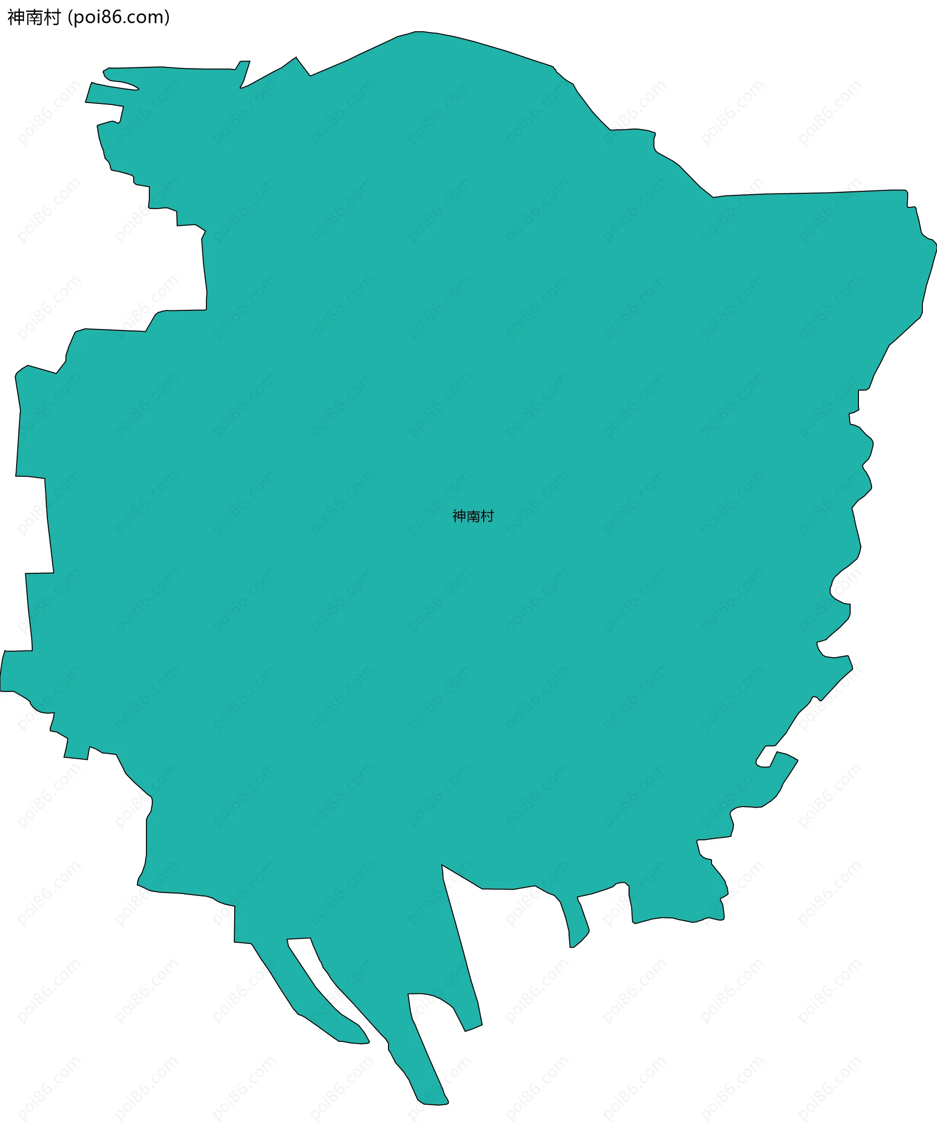 神南村边界地图