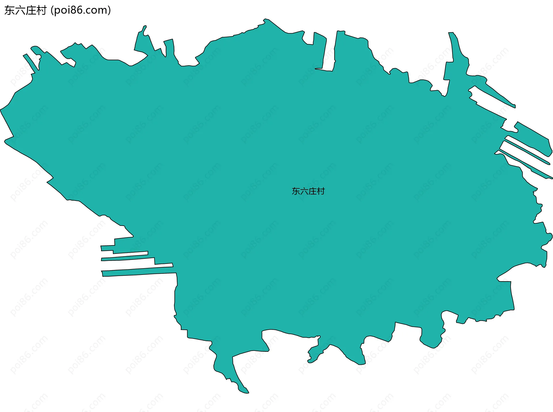 东六庄村边界地图