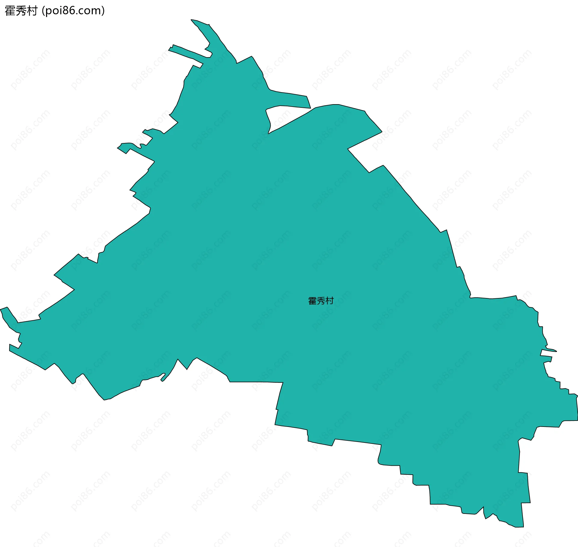 霍秀村边界地图