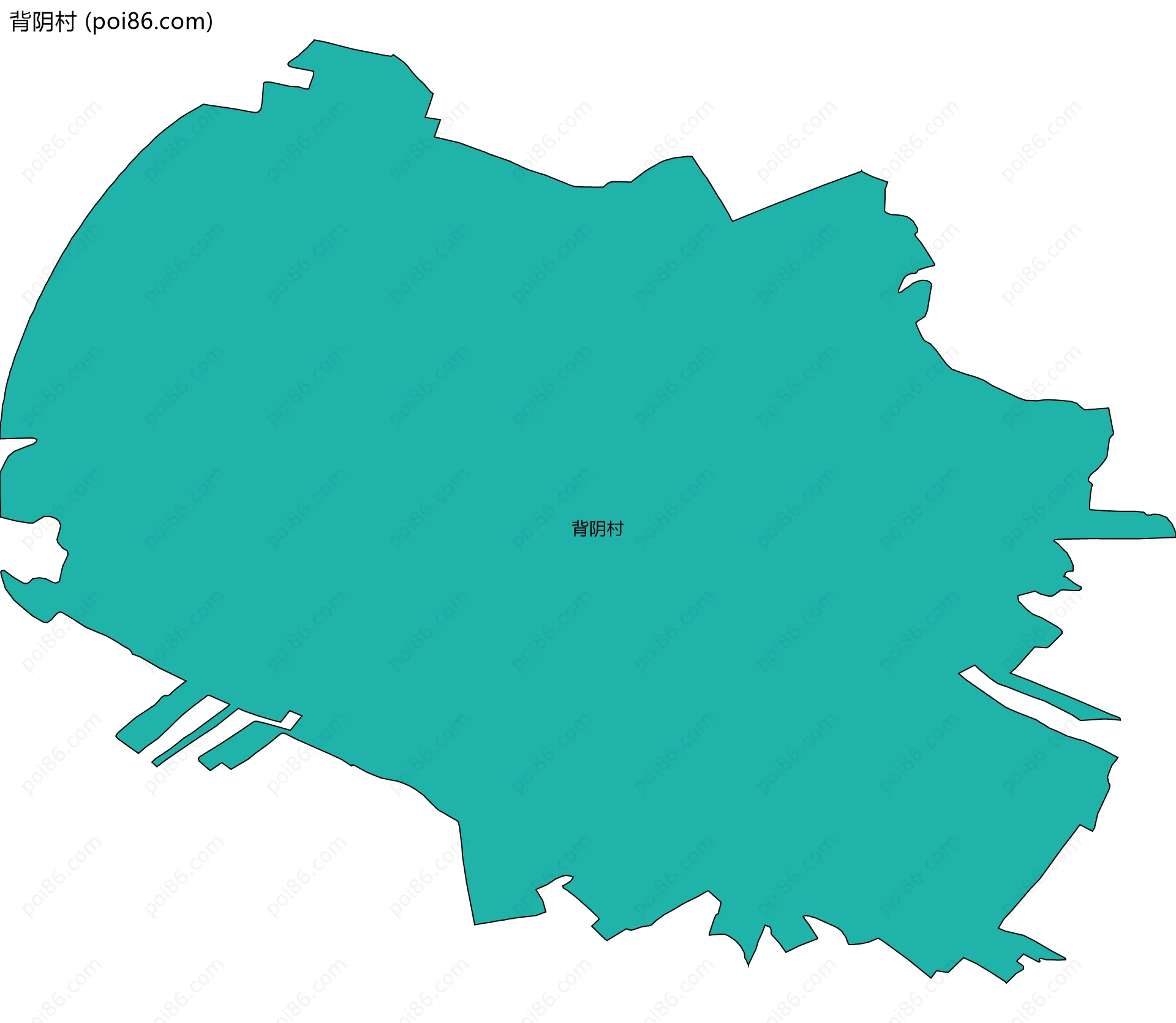 背阴村边界地图