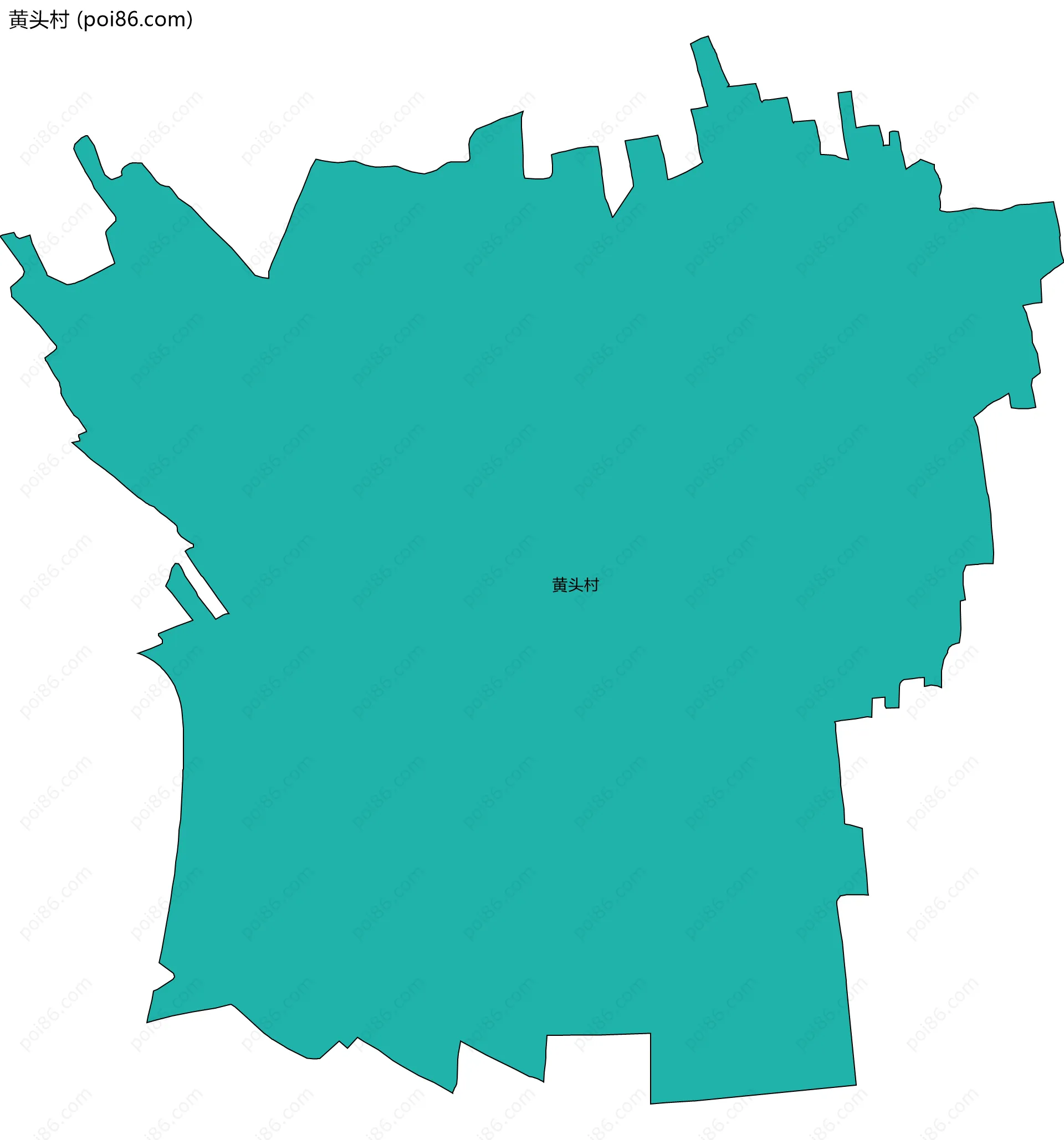 黄头村边界地图