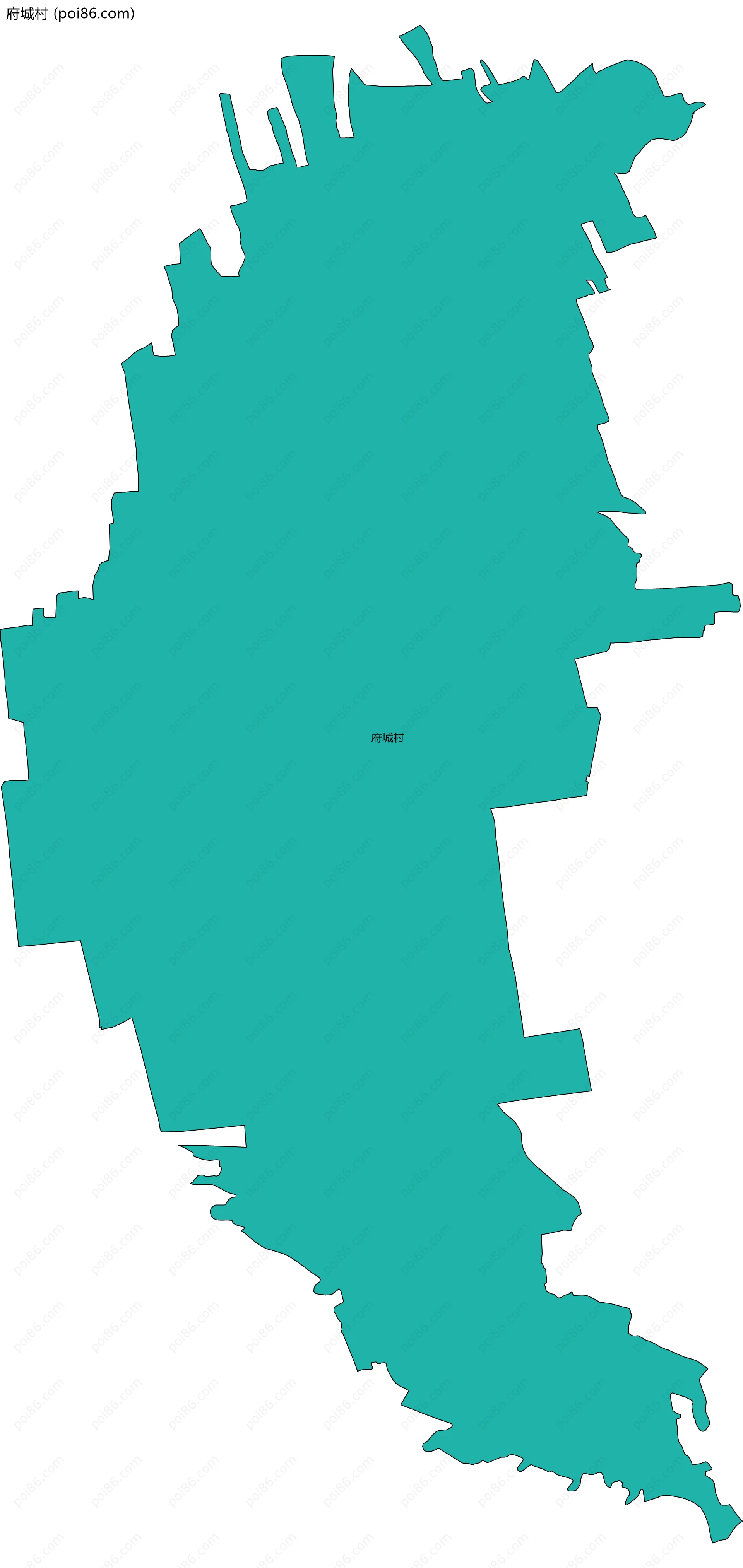 府城村边界地图