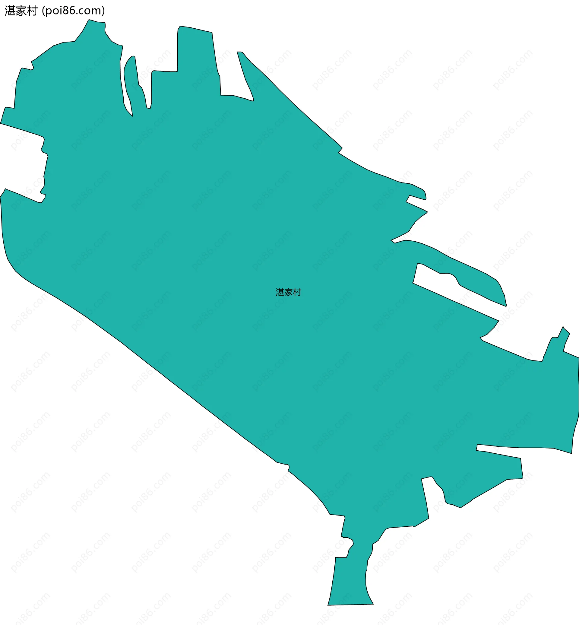 湛家村边界地图