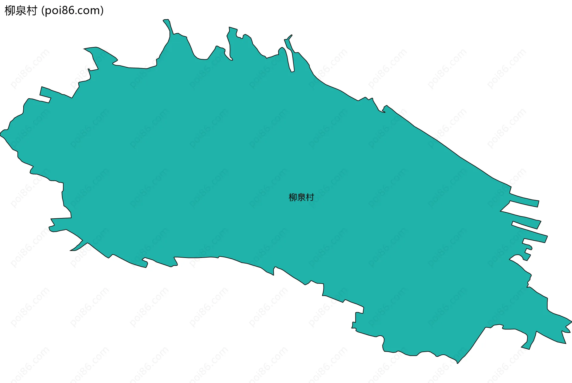 柳泉村边界地图