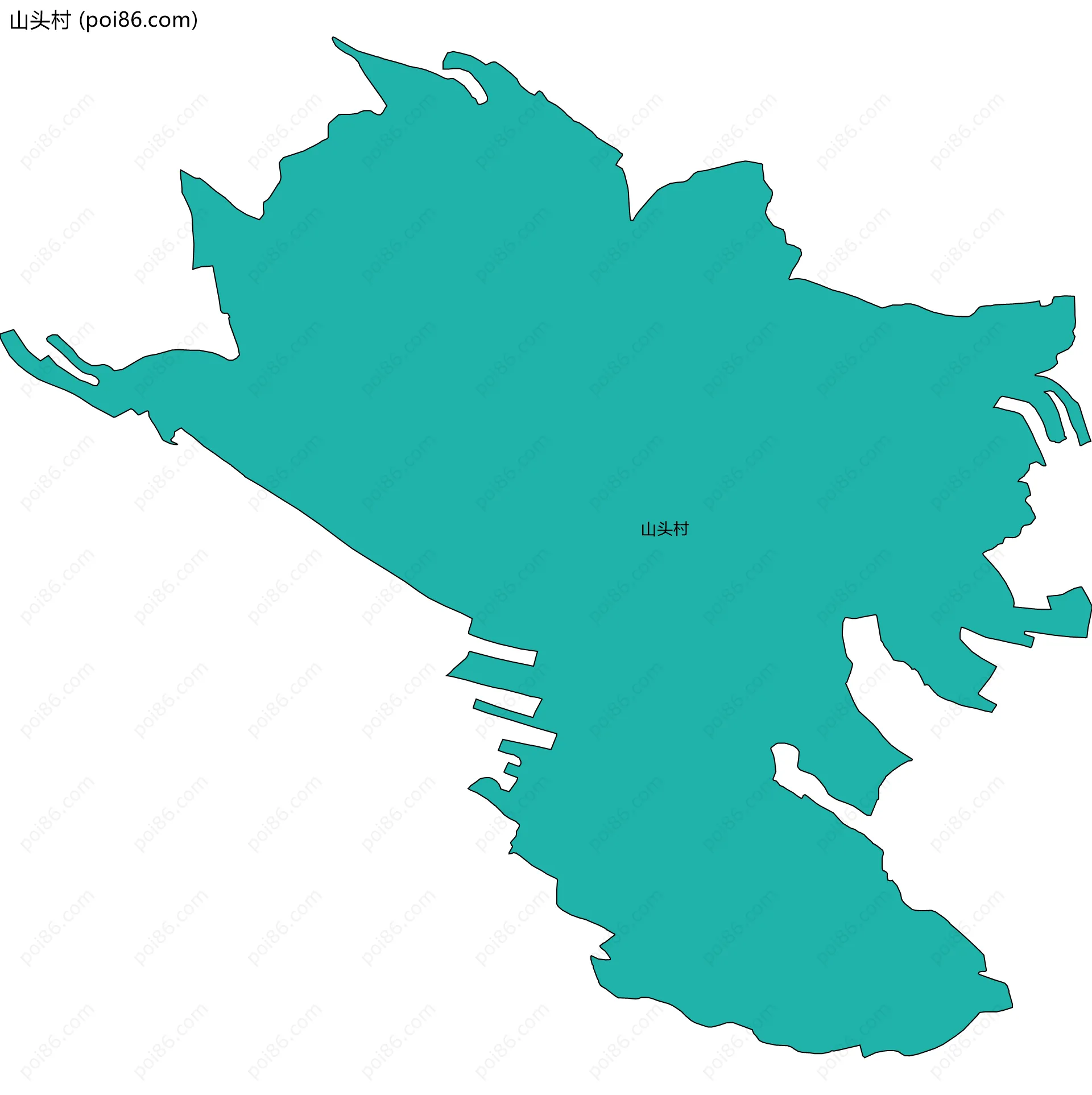 山头村边界地图