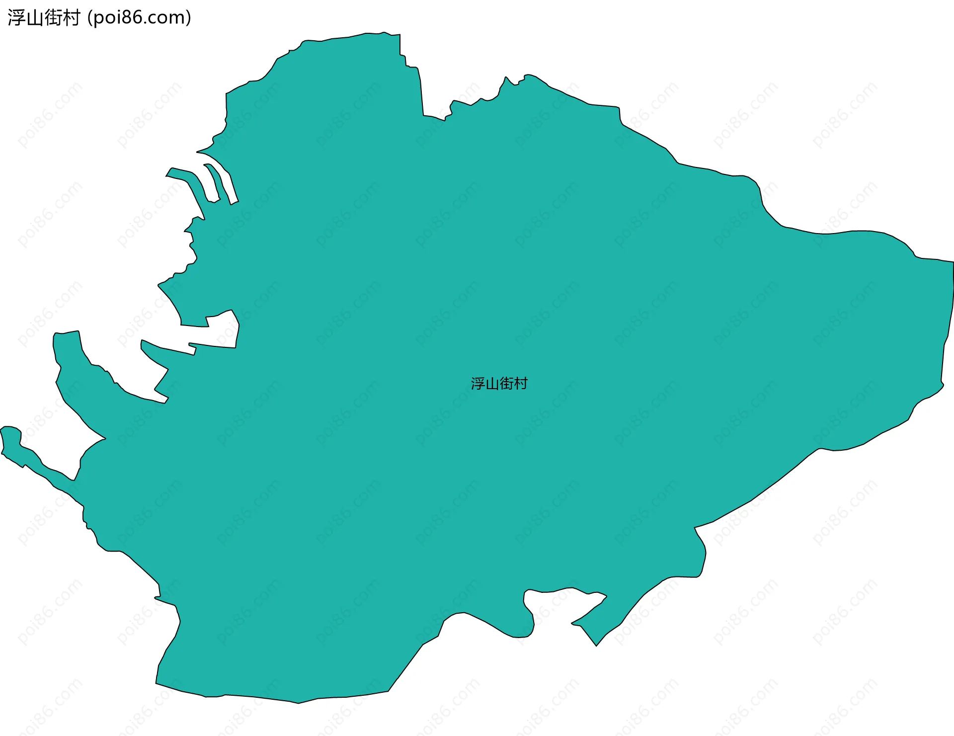 浮山街村边界地图