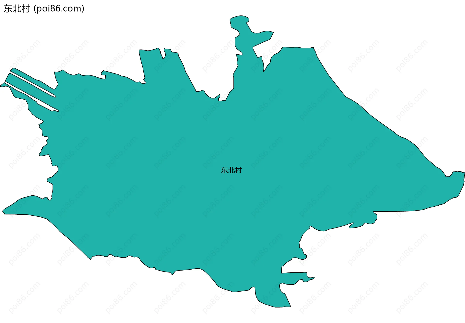东北村边界地图