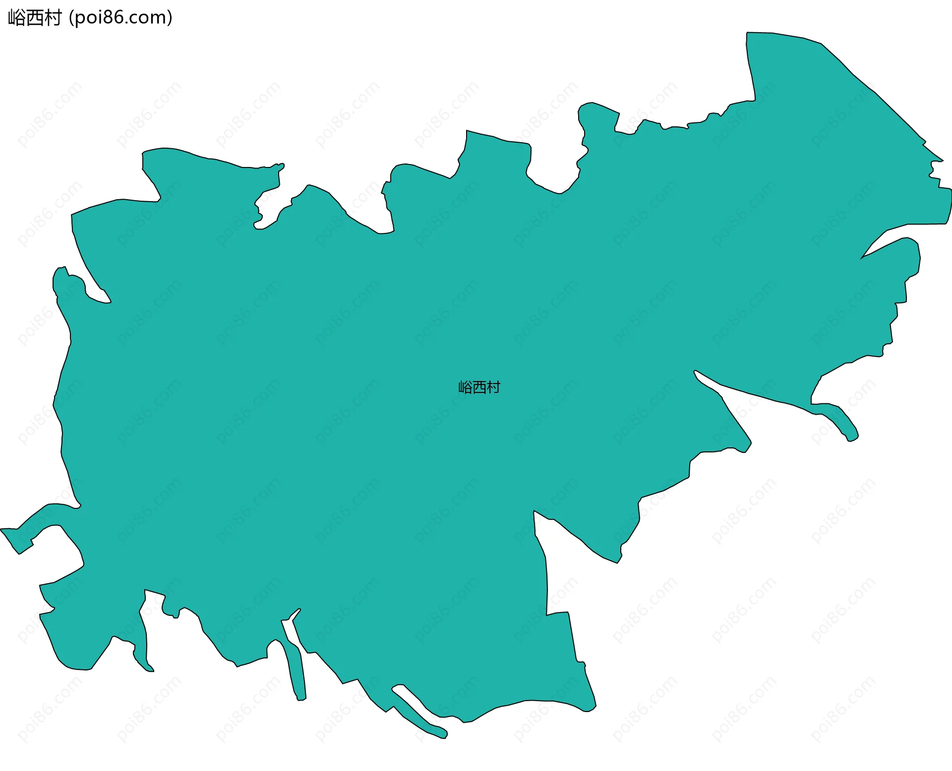 峪西村边界地图