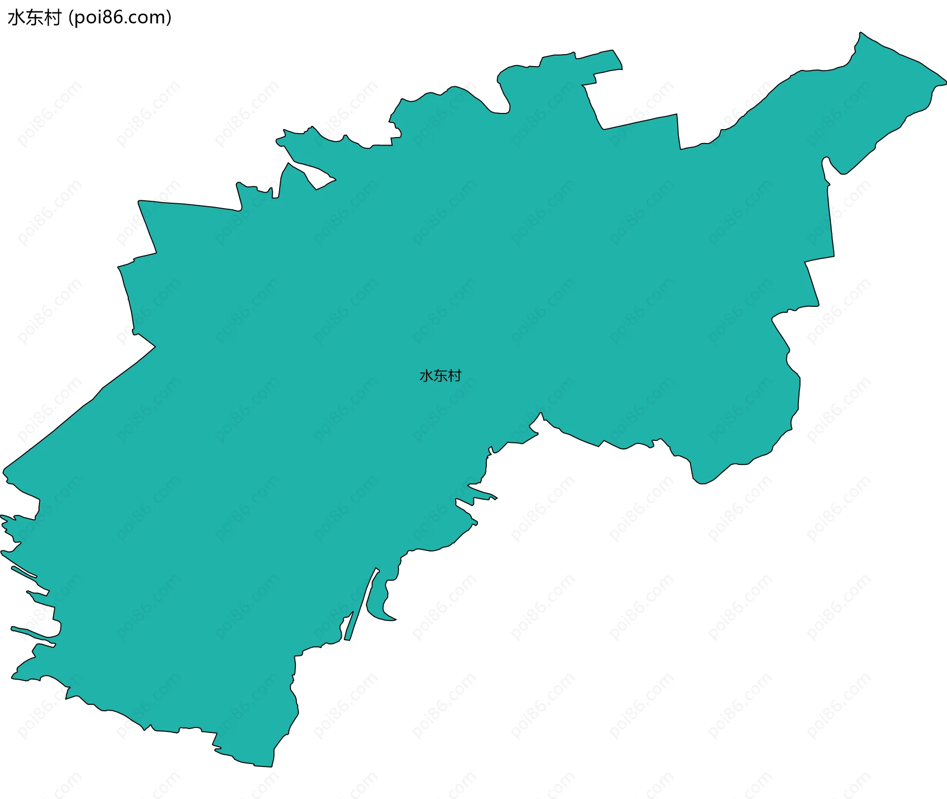 水东村边界地图
