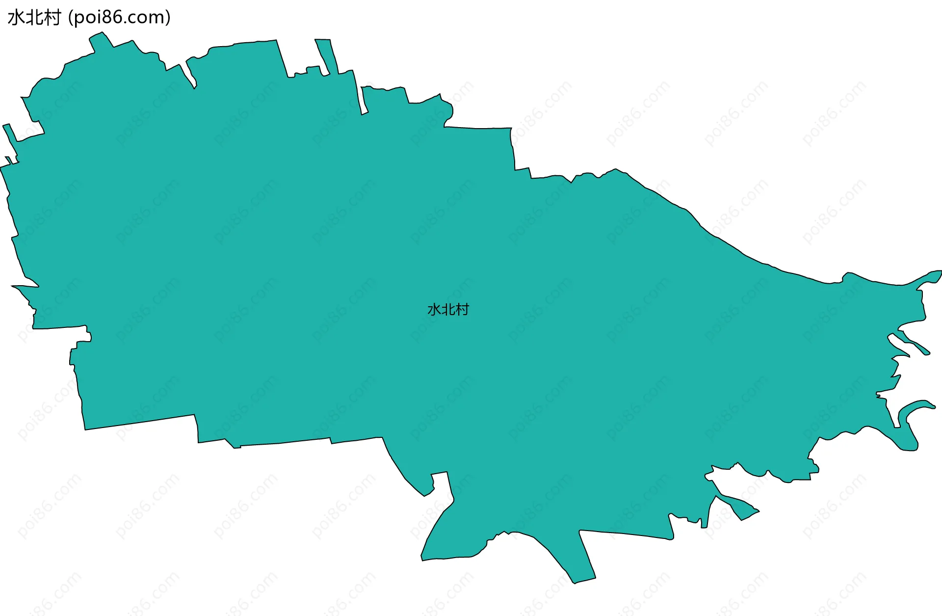 水北村边界地图