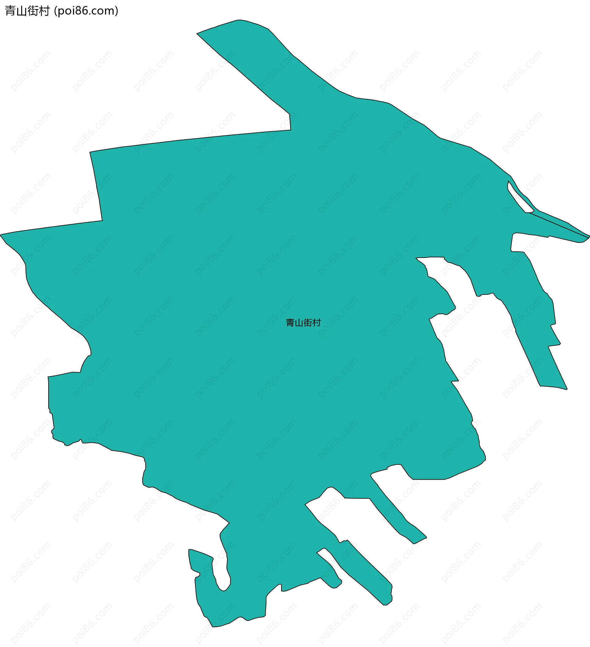 青山街村边界地图