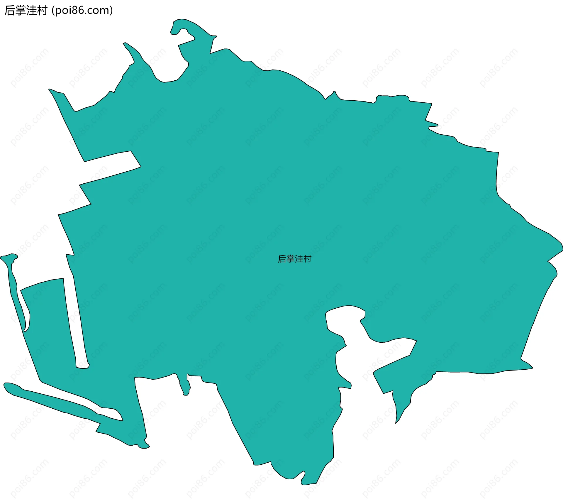 后掌洼村边界地图