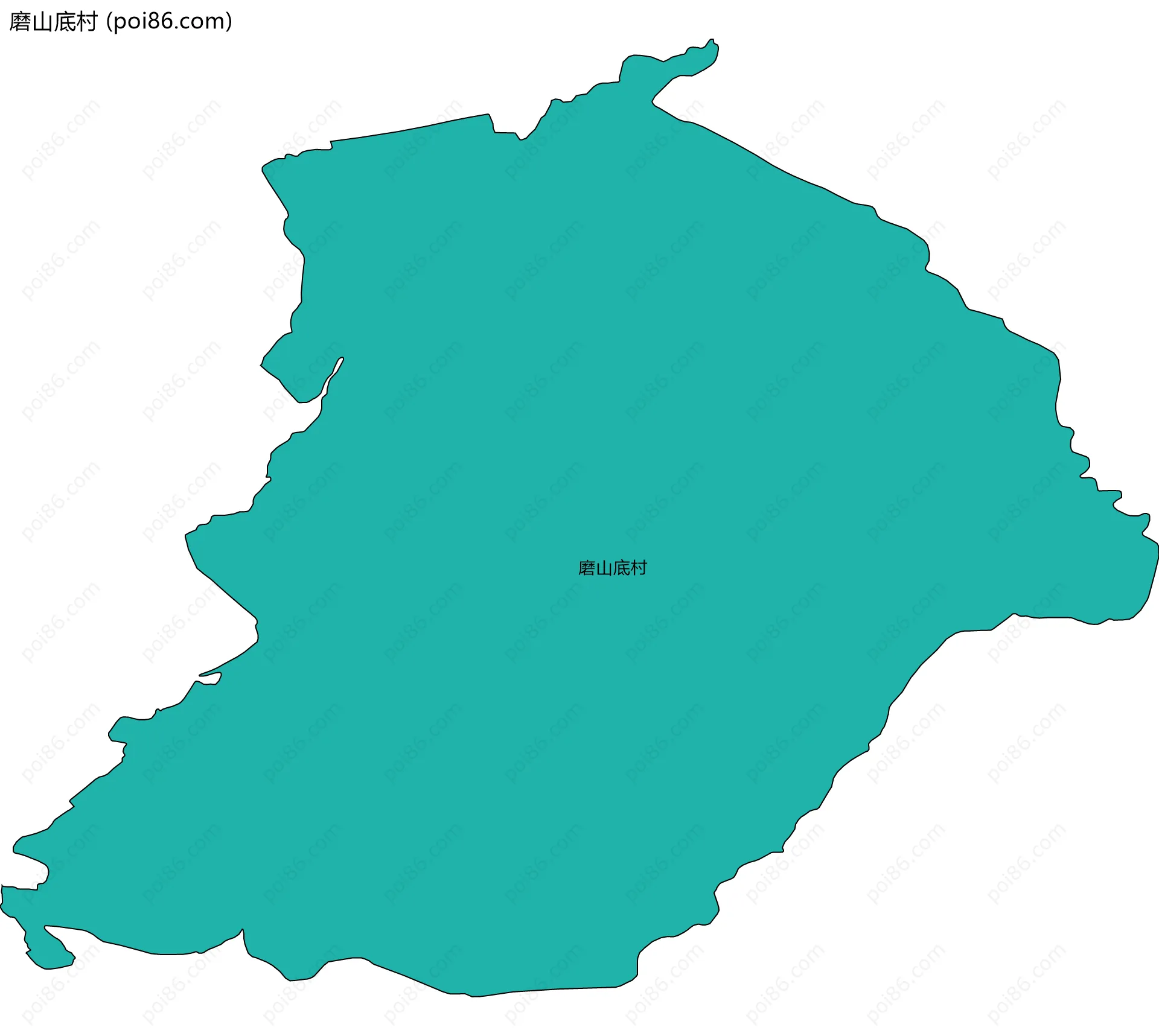磨山底村边界地图