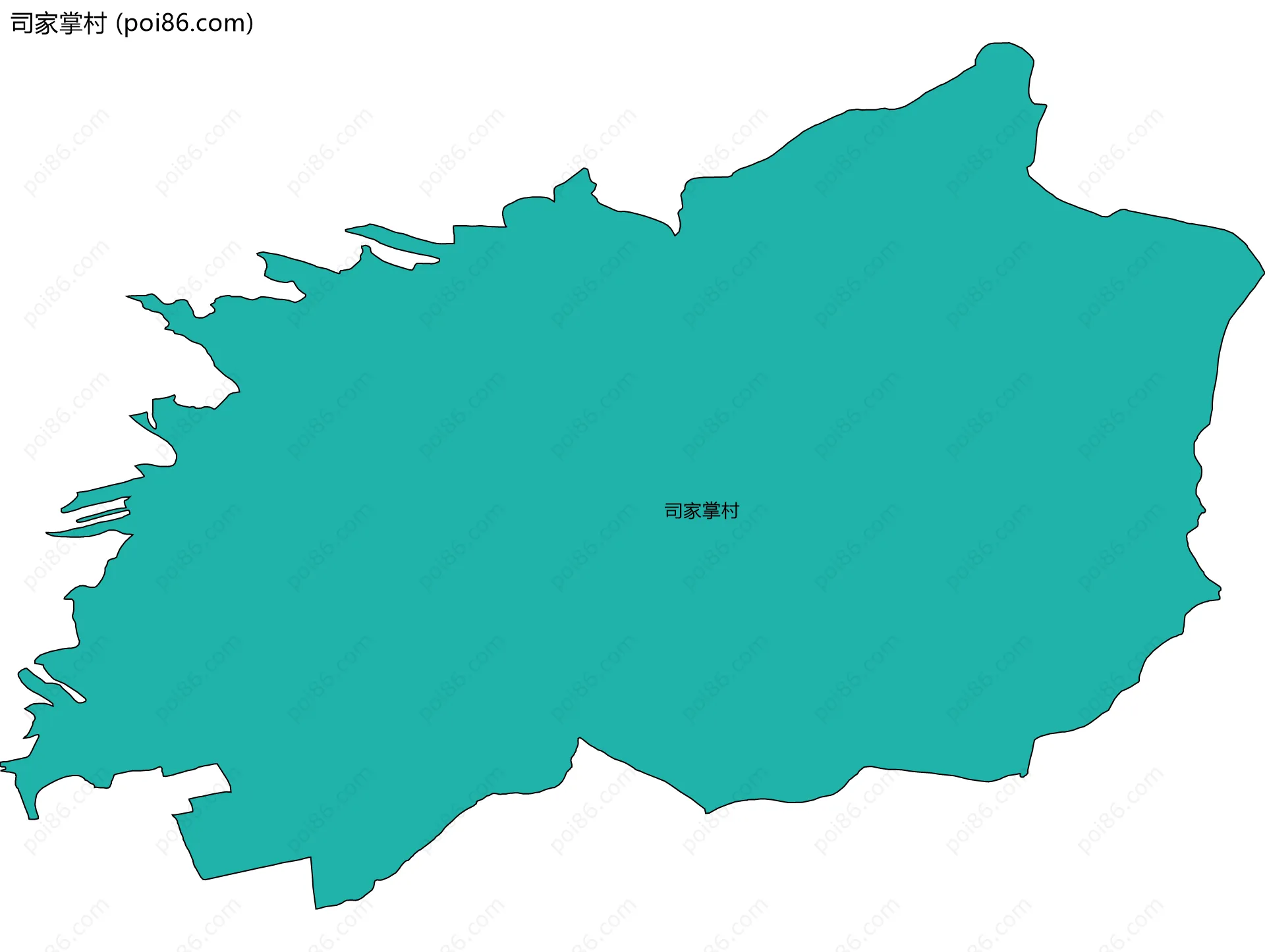 司家掌村边界地图