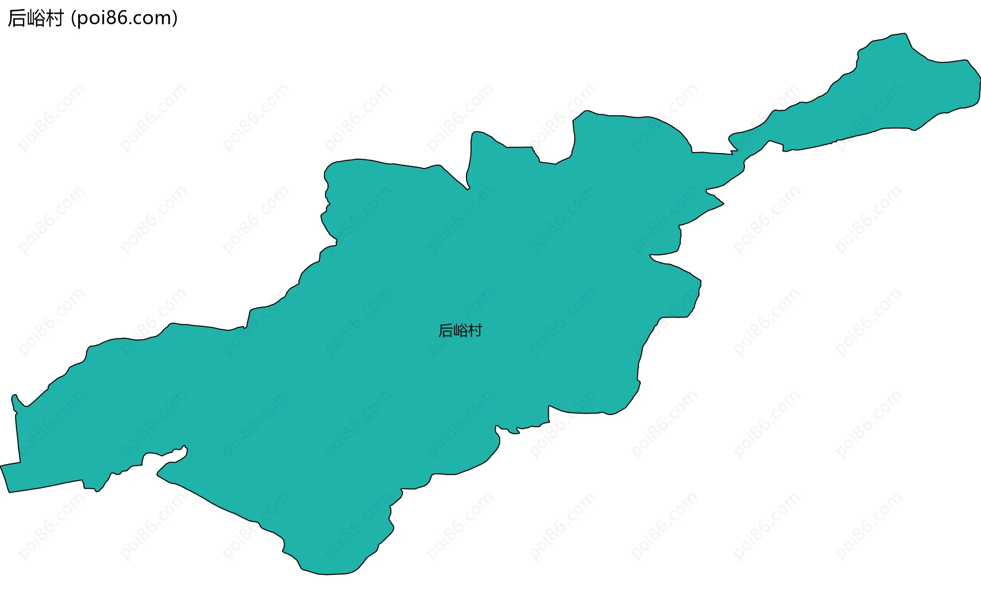 后峪村边界地图